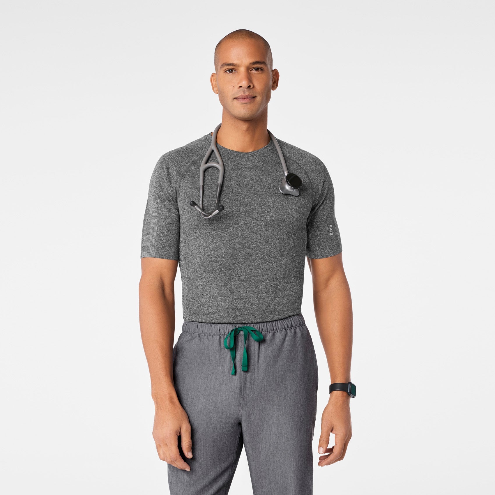 Makato Seamless Short-Sleeve Underscrub - Graphite