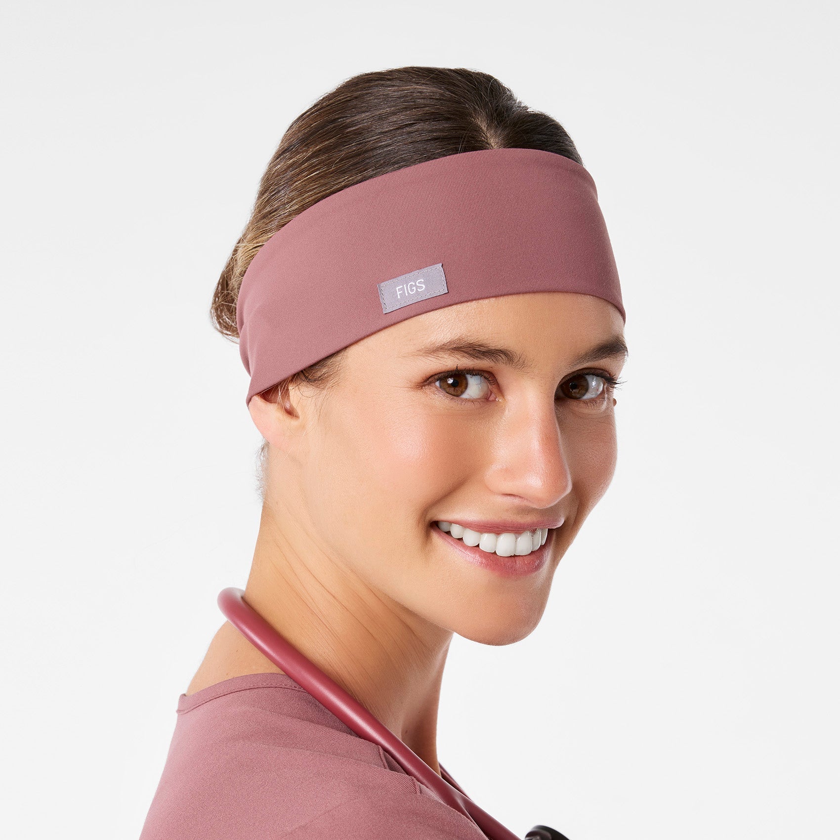 FIGS Cinched Headband - Mauve
