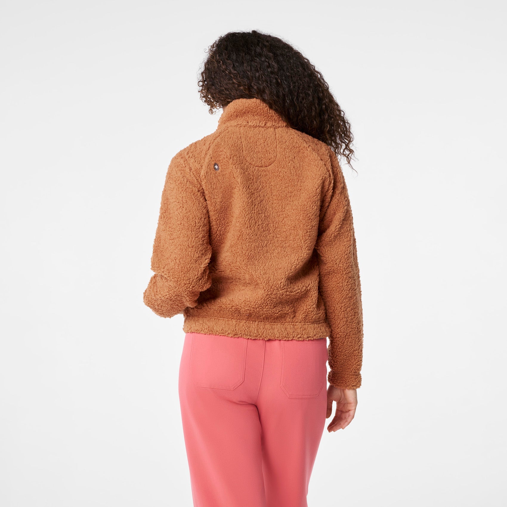 High-Pile Fleece Bomber Jacket - Mocha