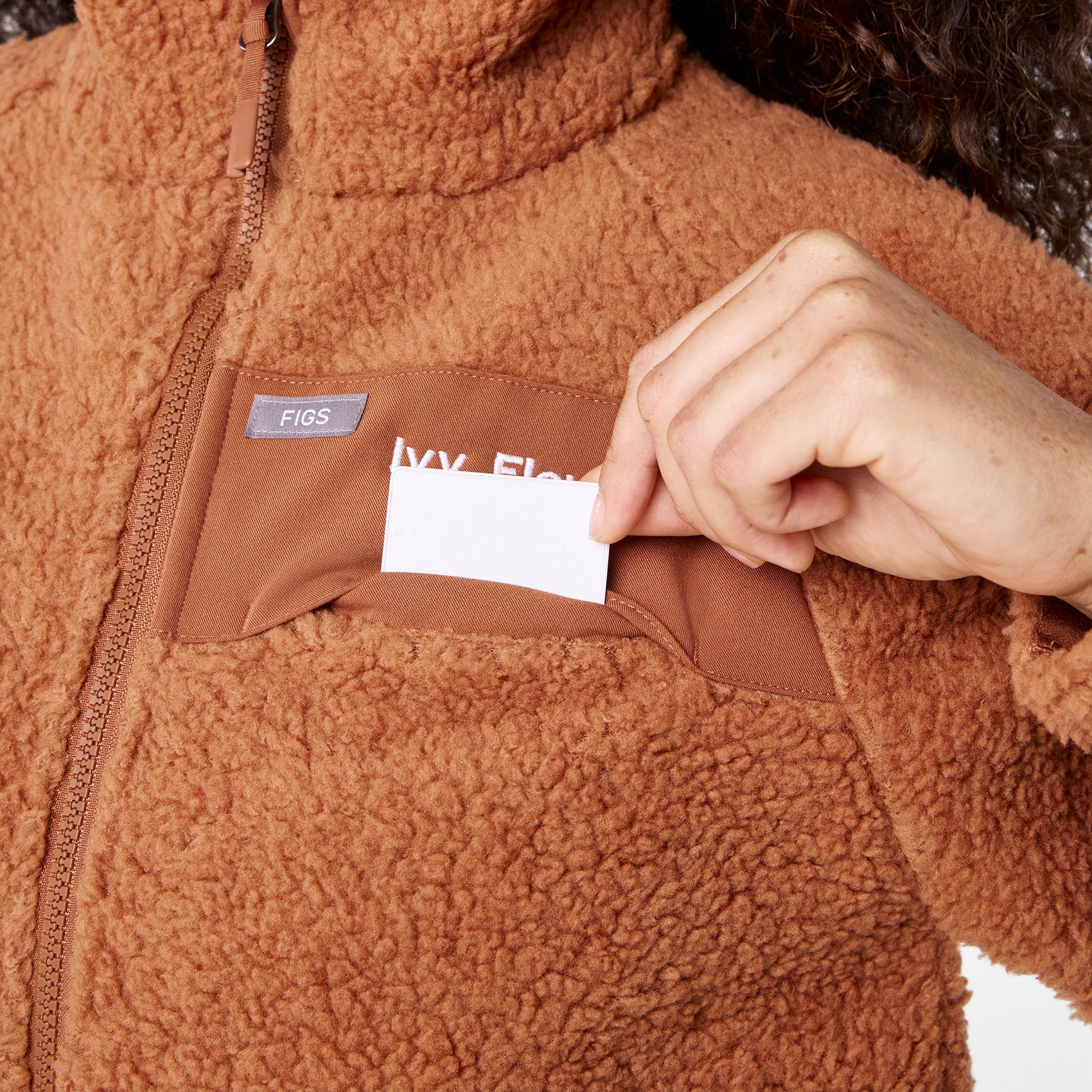 High-Pile Fleece Bomber Jacket - Mocha