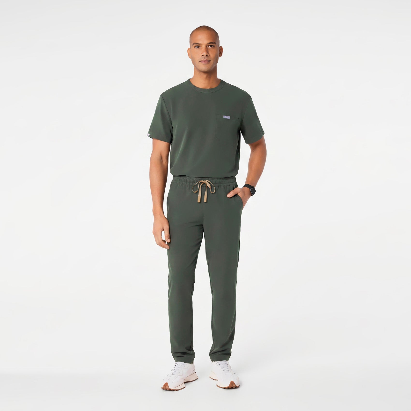  Easton Crewneck Scrub Top - Moss