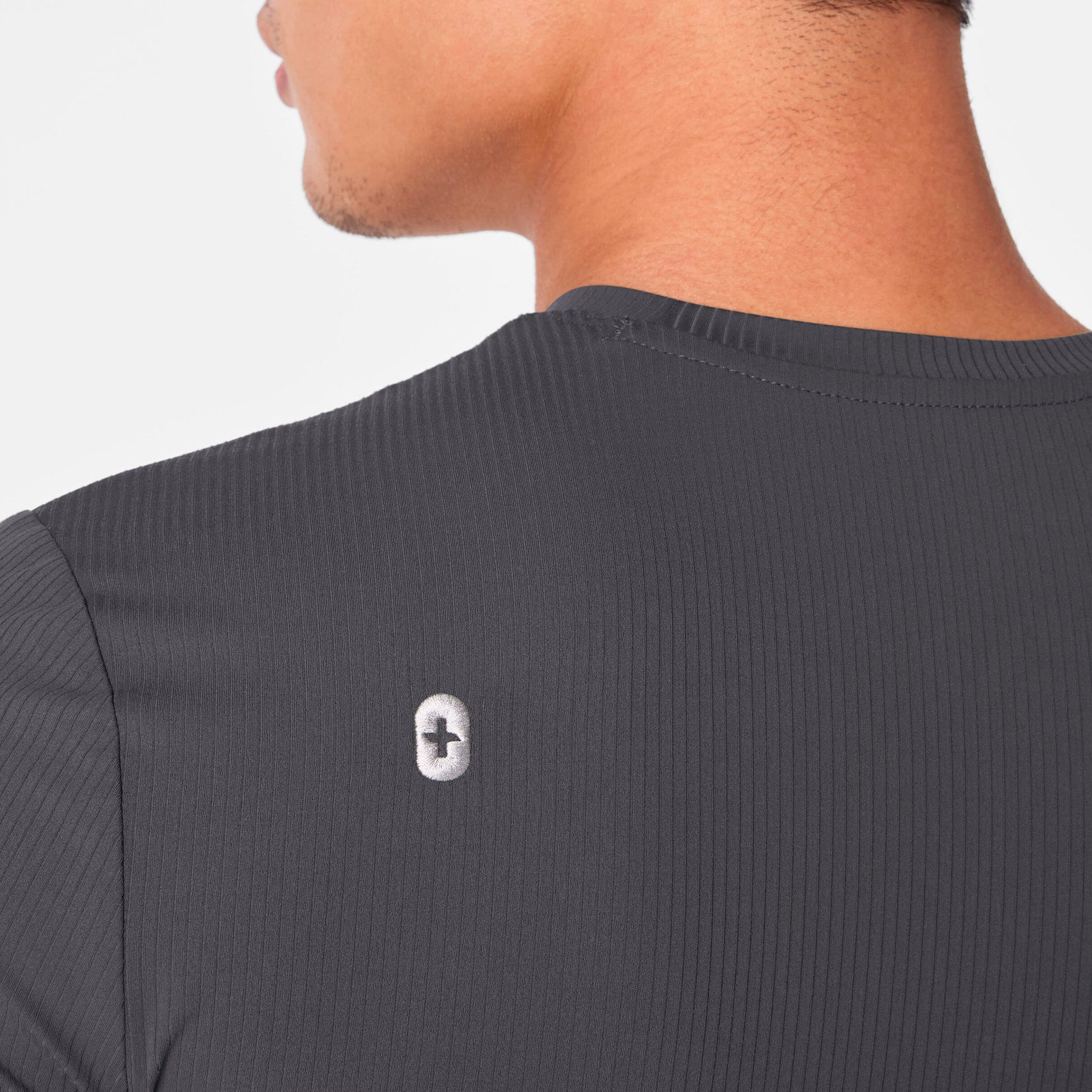 Thomas Ribbed Long-Sleeve Underscrub - Charcoal