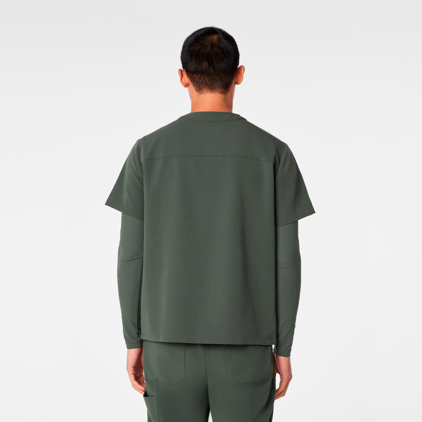 Surrey V-Neck Scrub Top - Moss