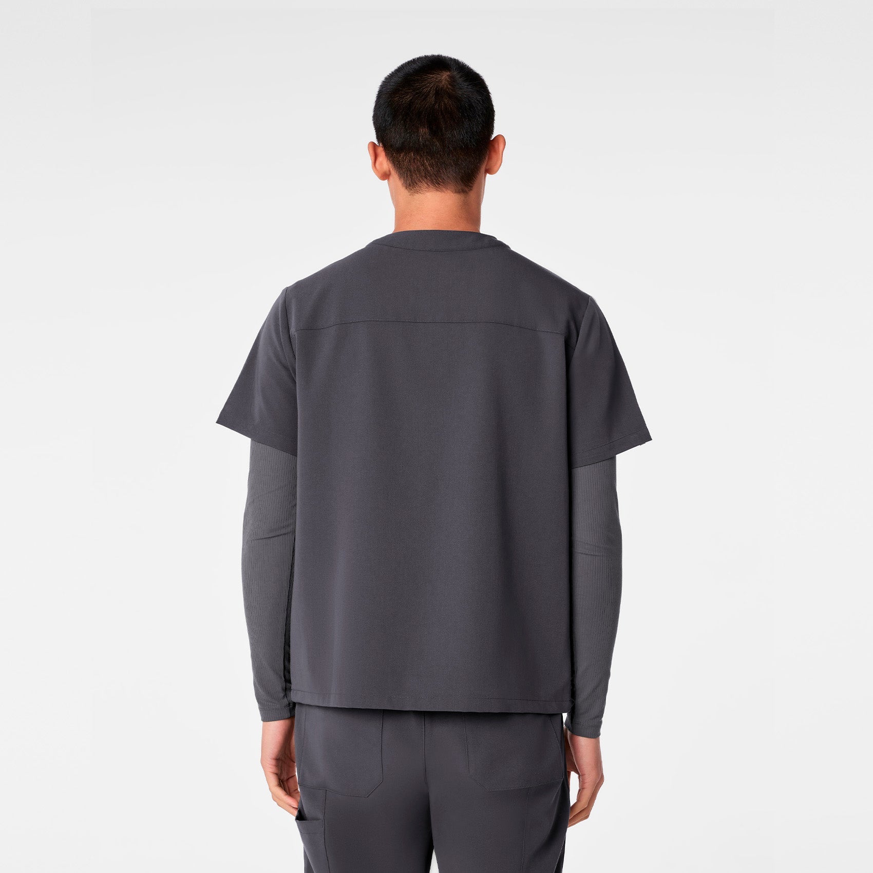 Surrey V-Neck Scrub Top - Charcoal