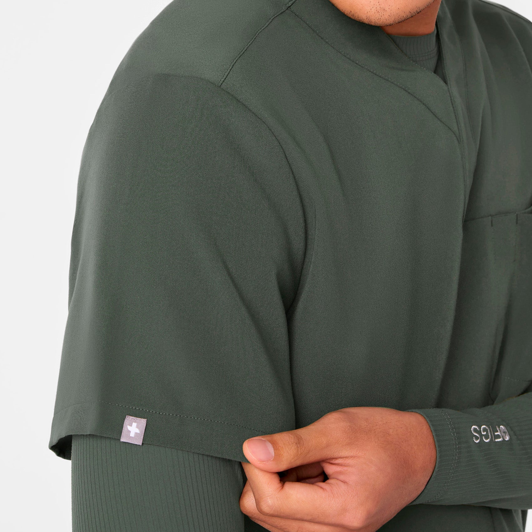 Surrey V-Neck Scrub Top - Moss