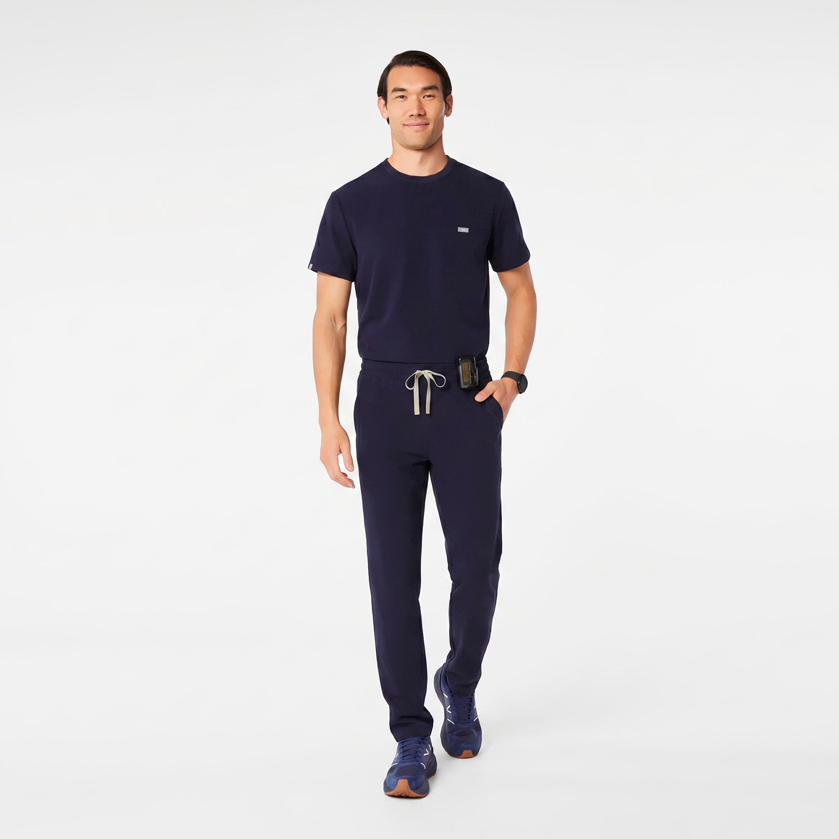  Easton Crewneck Scrub Top - Navy