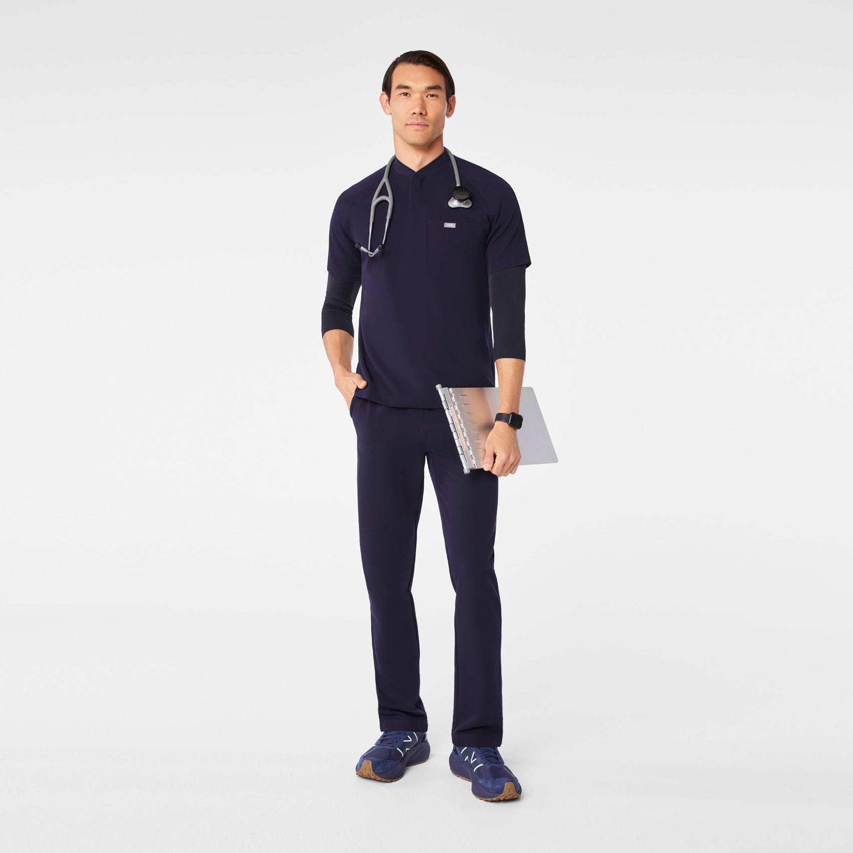 Makato Seamless ¾ Sleeve Underscrub - Navy