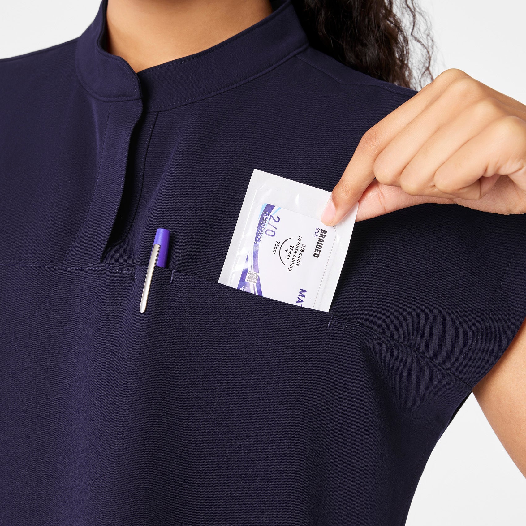 Rafaela Tunic Scrub Top™ - Navy
