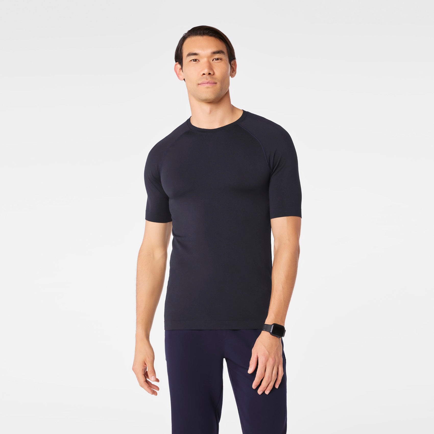 Makato Seamless Short-Sleeve Underscrub - Navy