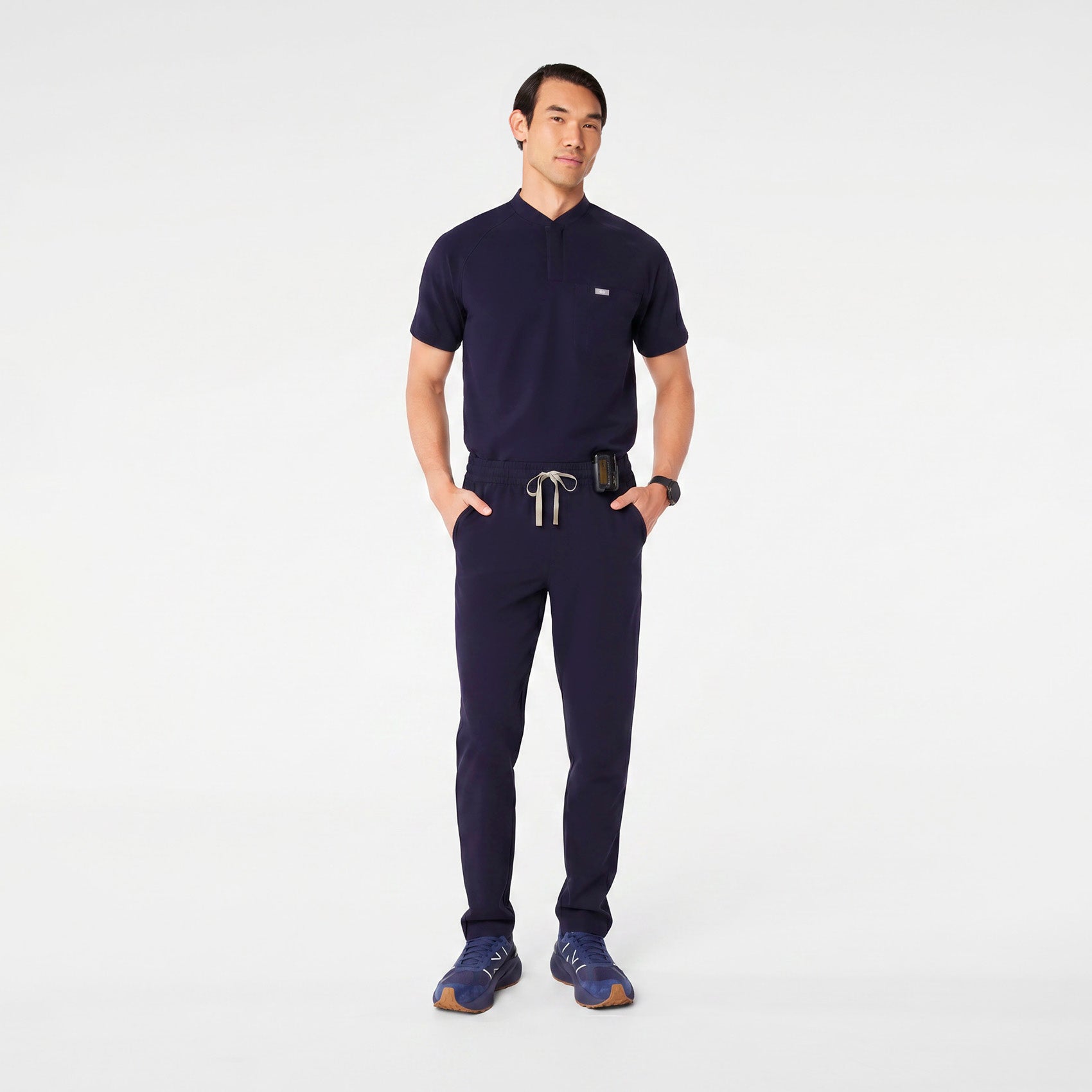 Stratton Henley Scrub Top - Navy