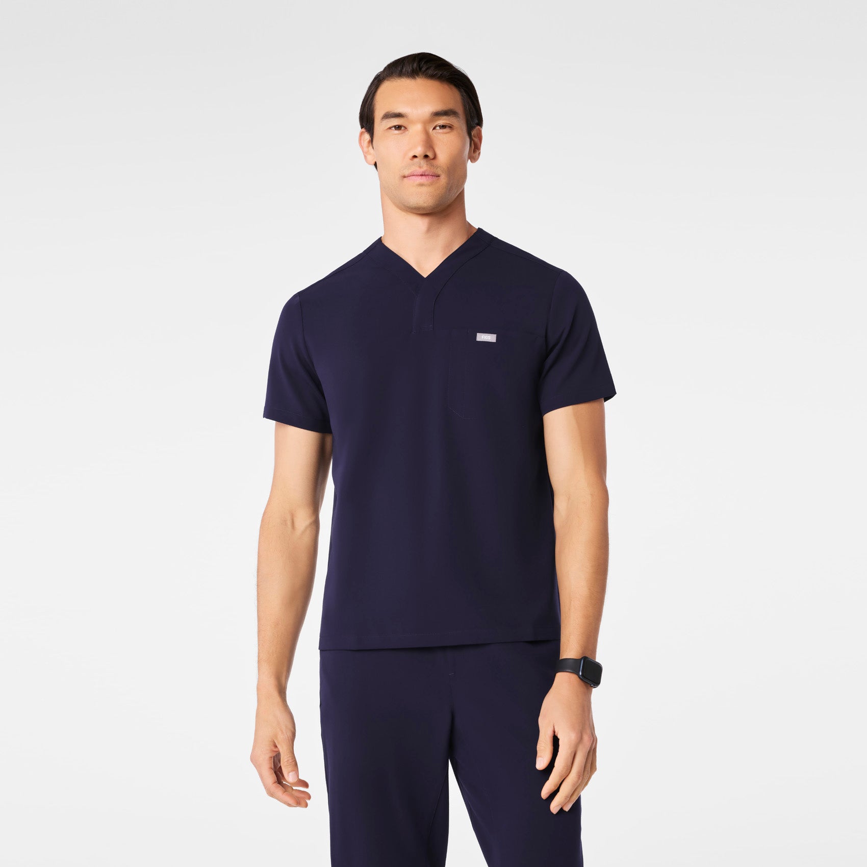 Surrey V-Neck Scrub Top - Navy