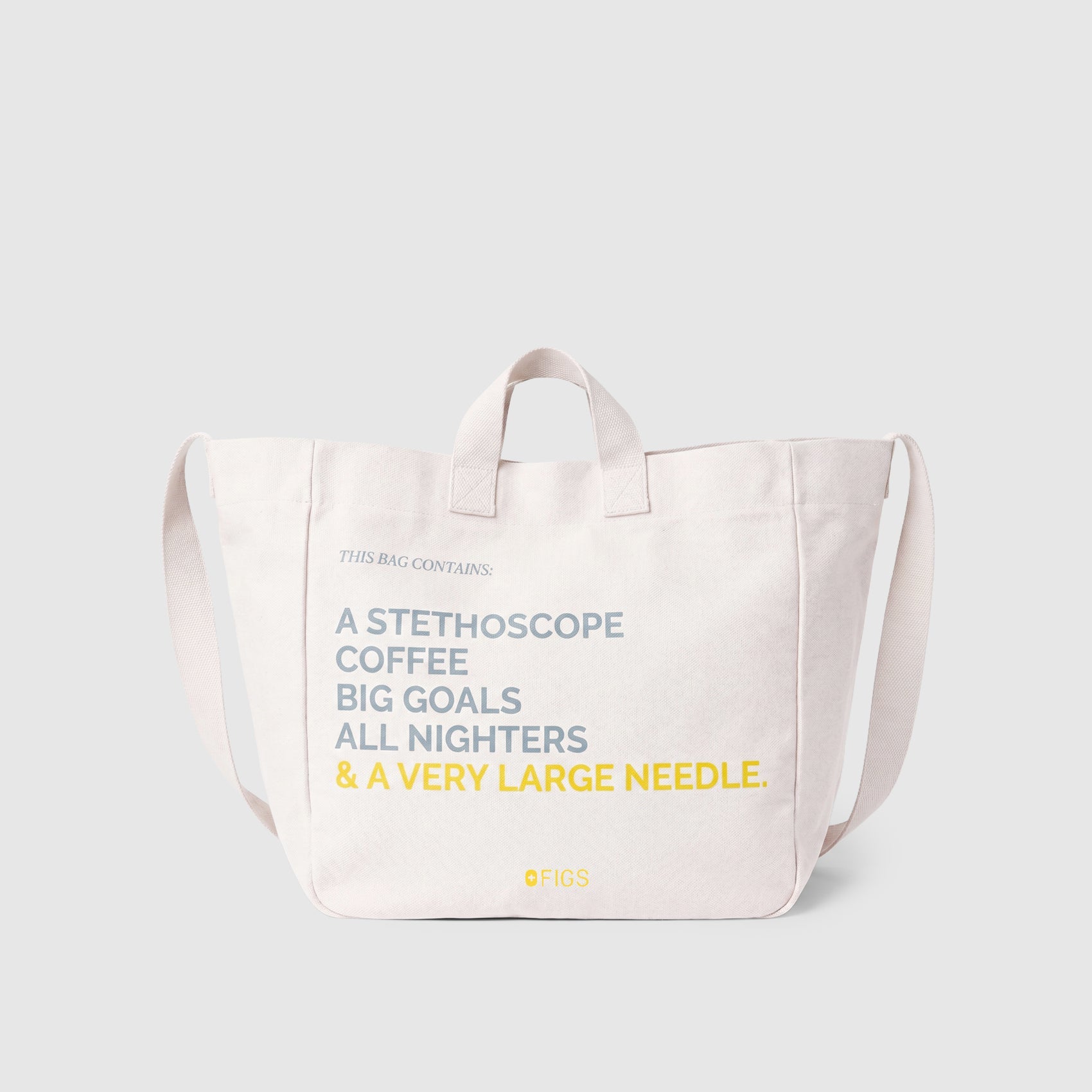 A Very Large Needle Canvas Tote - Off White