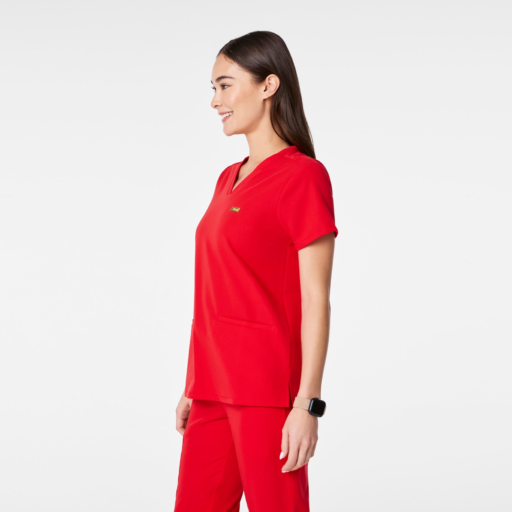 Casma Scrub Top™ - Pop Red