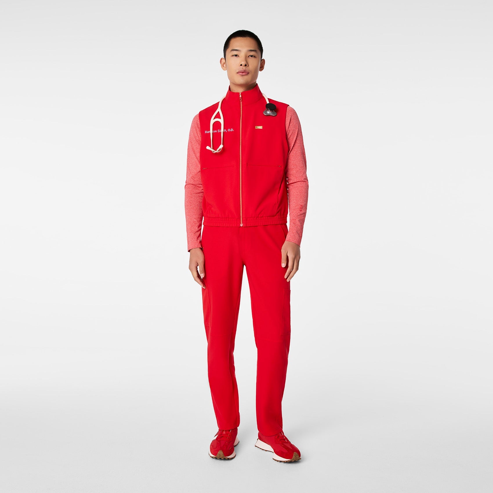 Cobaki Scrub Vest - Pop Red