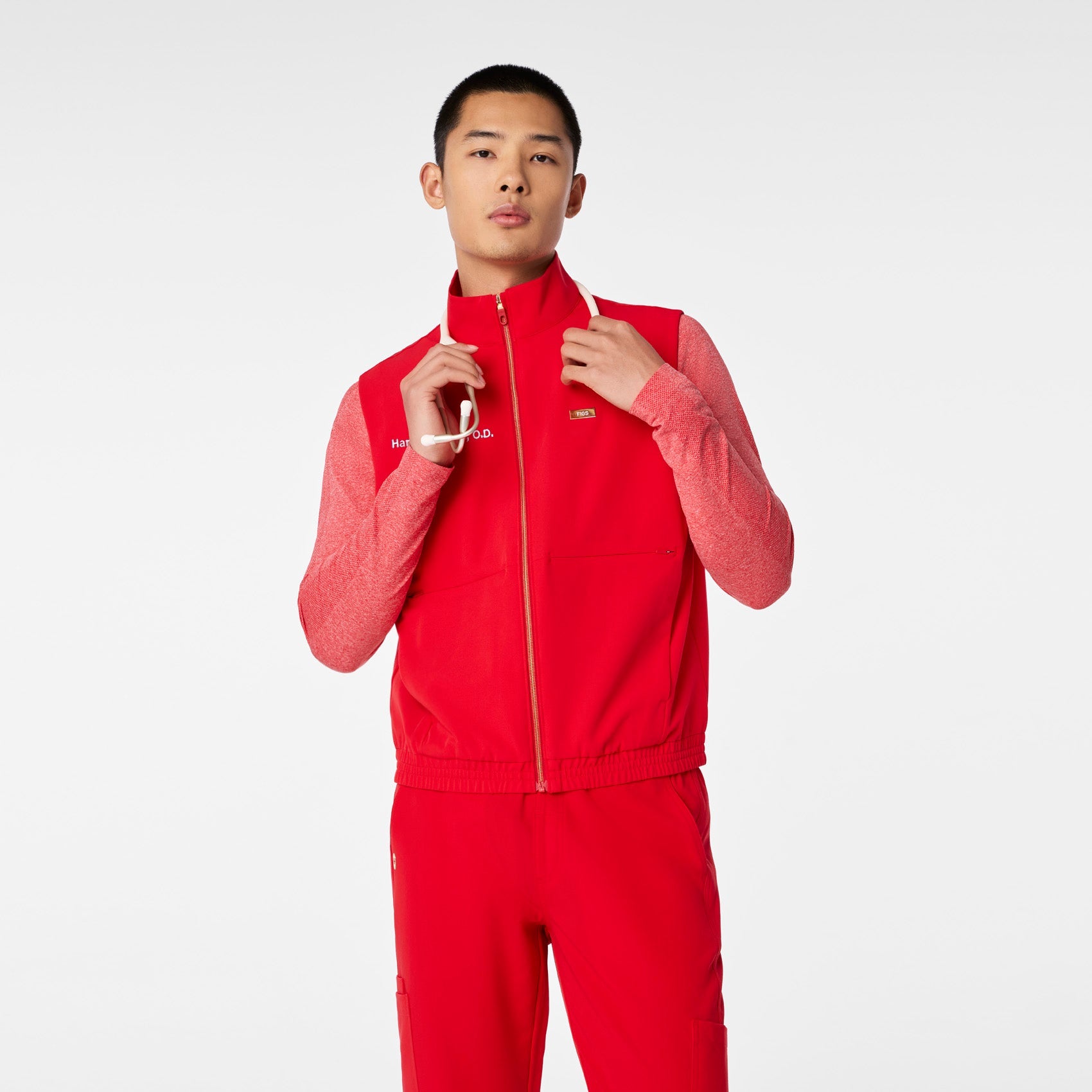 Cobaki Scrub Vest - Pop Red