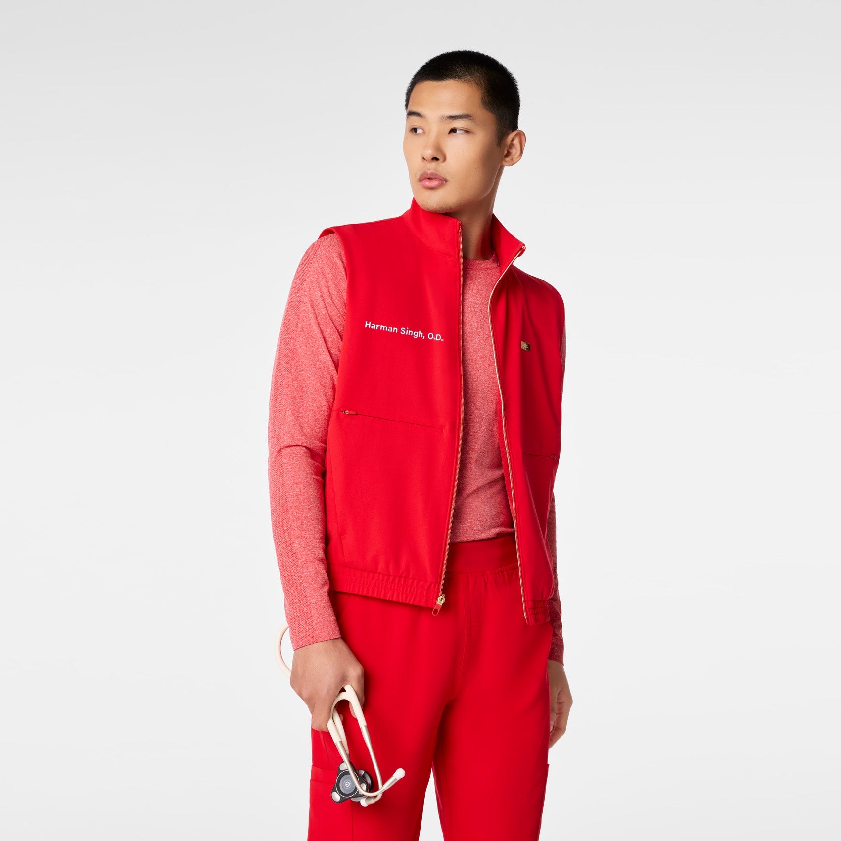 Cobaki Scrub Vest - Pop Red