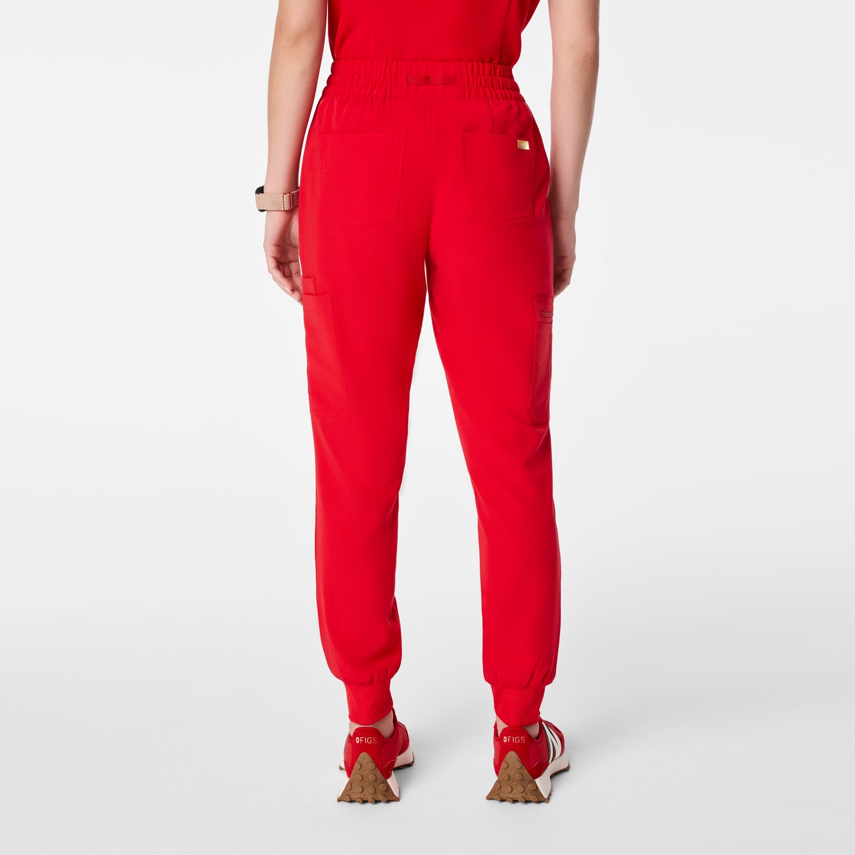 Uman High-Rise Jogger Scrub Pant - Pop Red