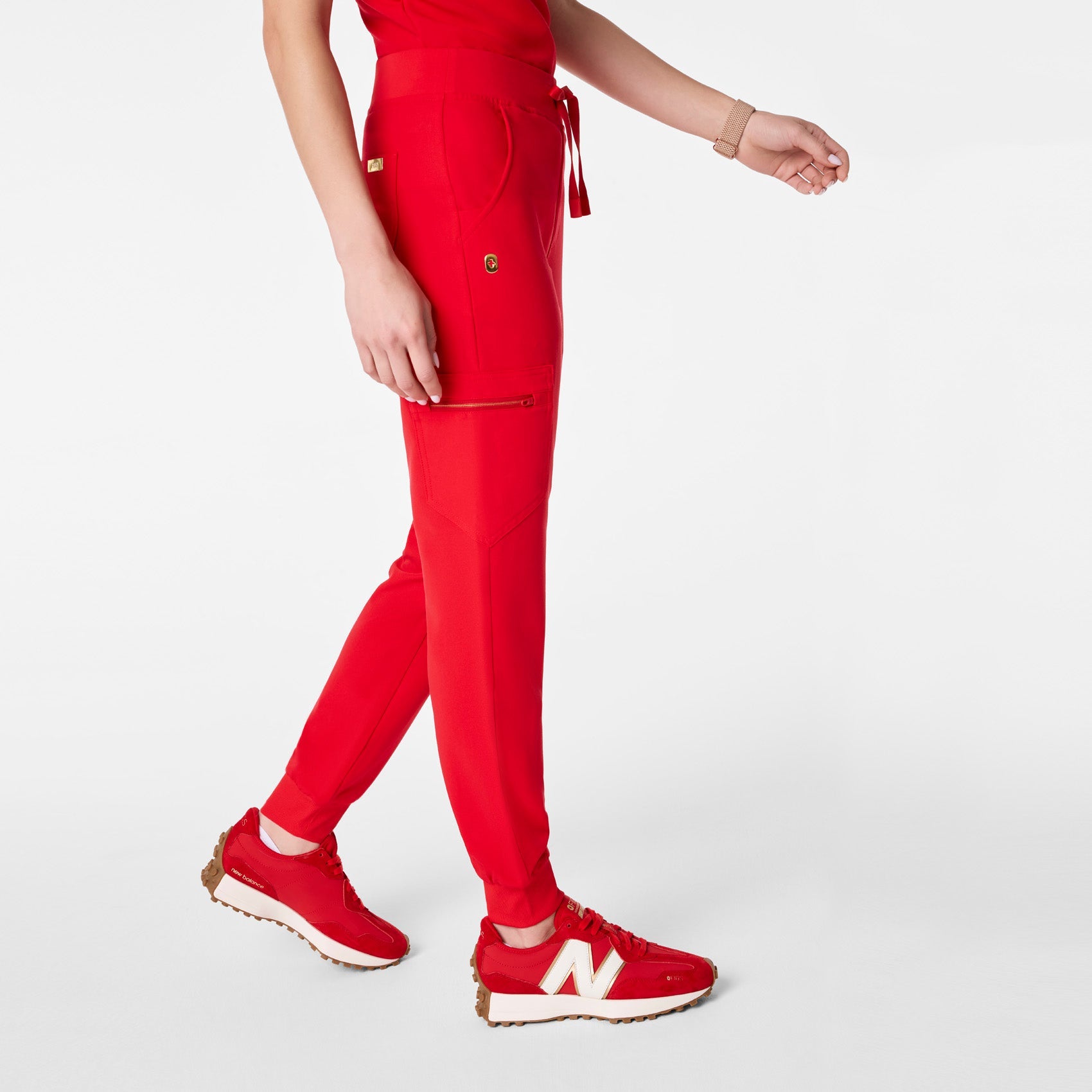 Zamora High-Rise Jogger Scrub Pant™ - Pop Red