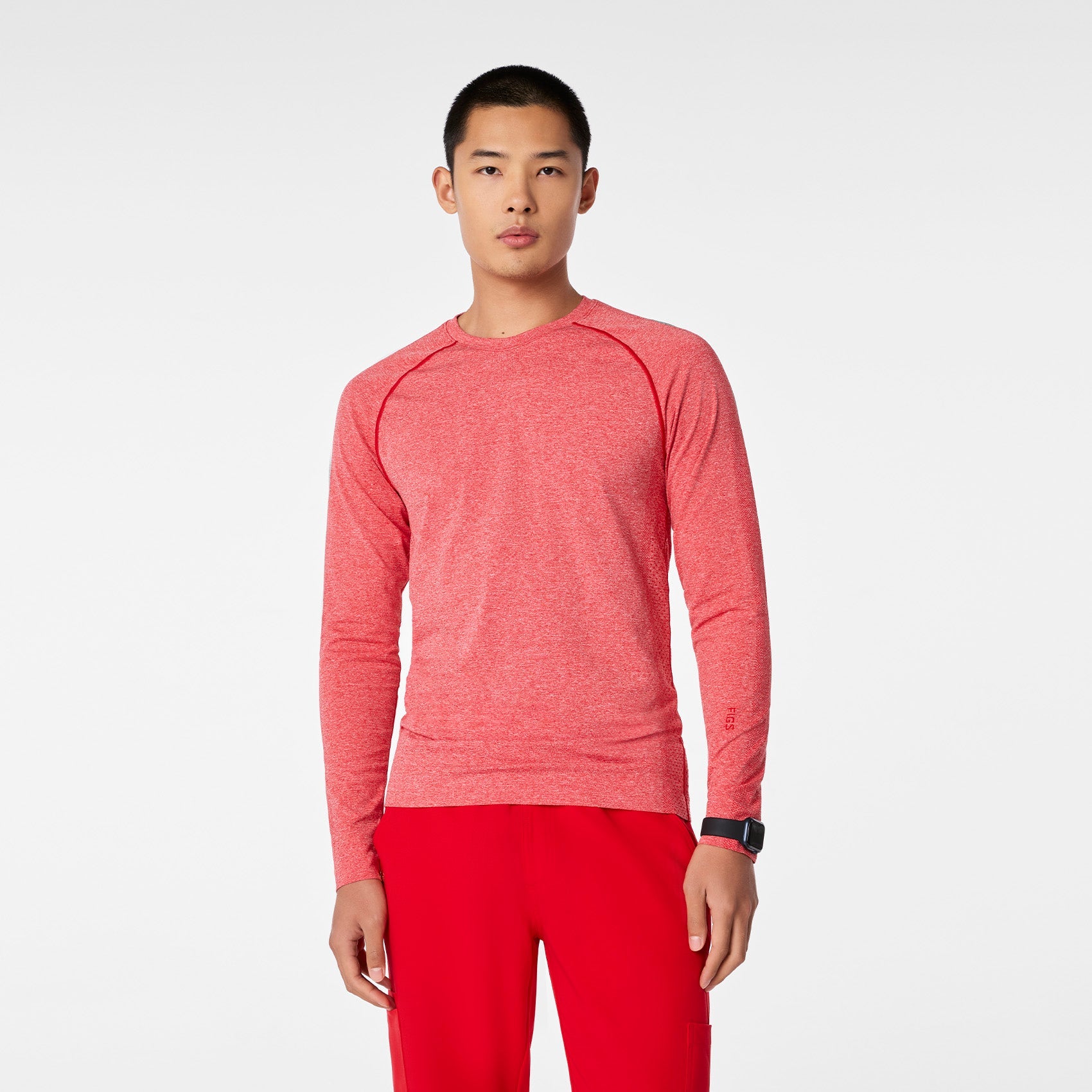 Makato Seamless Long-Sleeve Underscrub - Pop Red