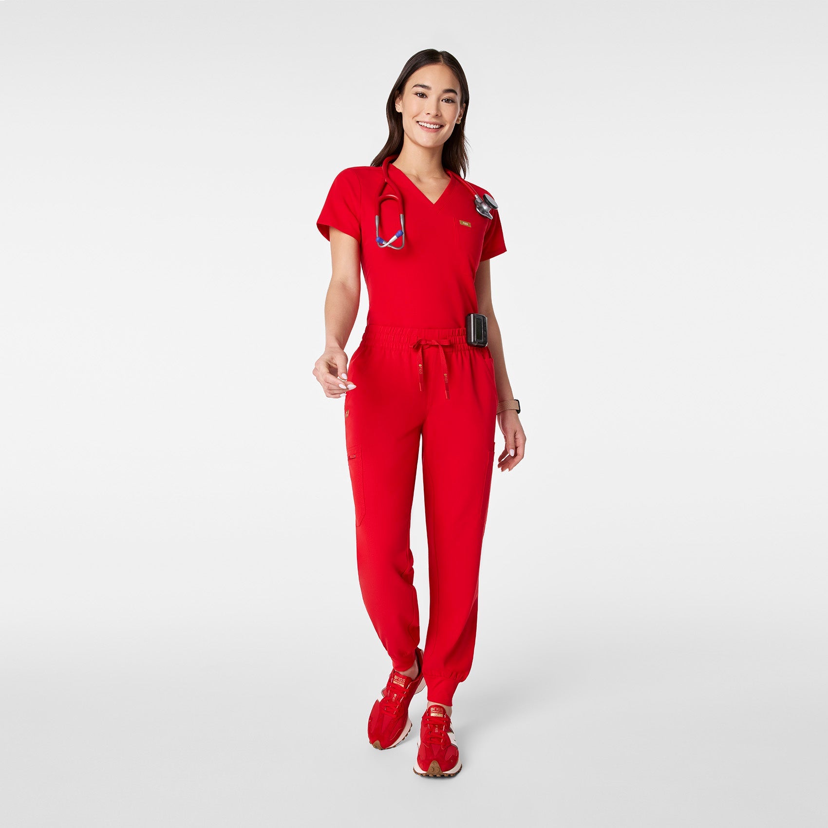 Uman Jogger Scrub Pant - Pop Red