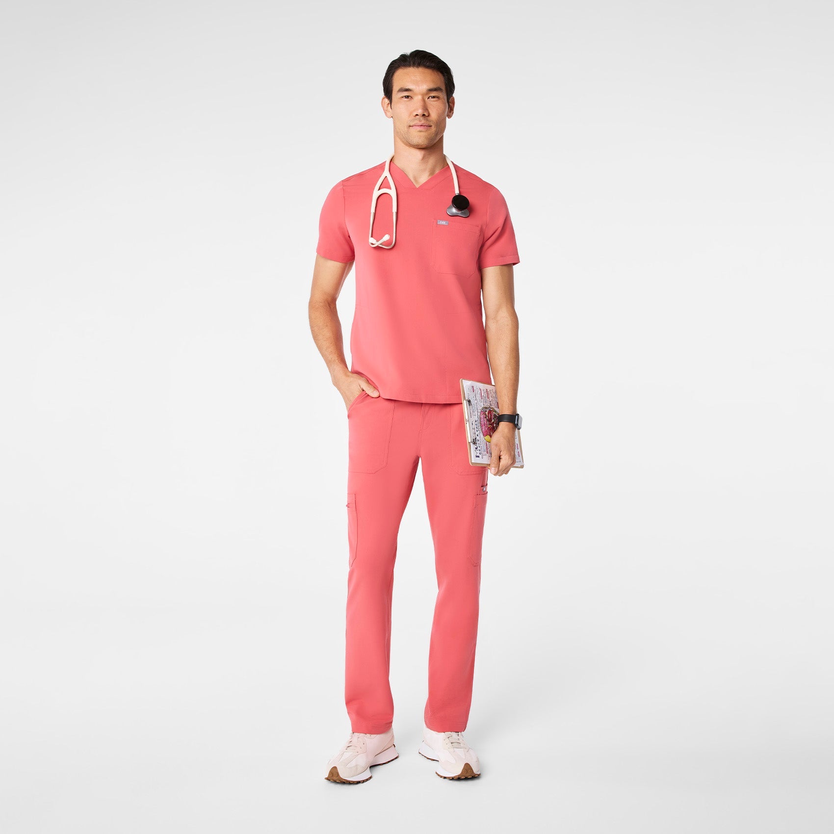 Chisec Scrub Top™ - Pulmonary Pink