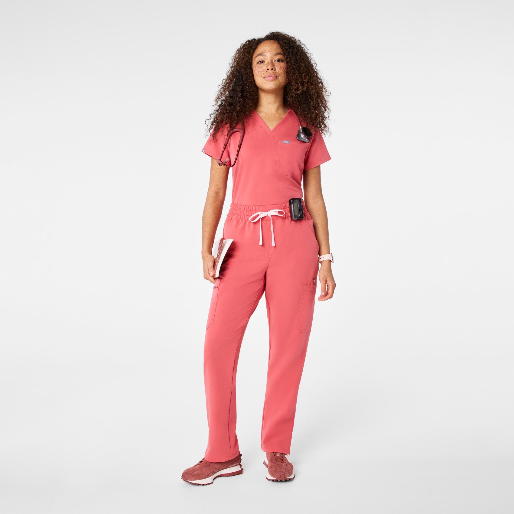 Dowa High-Rise Straight-Leg Scrub Pant - Pulmonary Pink