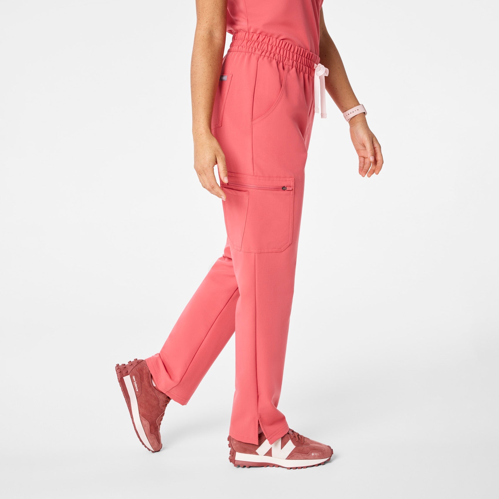 Dowa High-Rise Straight-Leg Scrub Pant - Pulmonary Pink