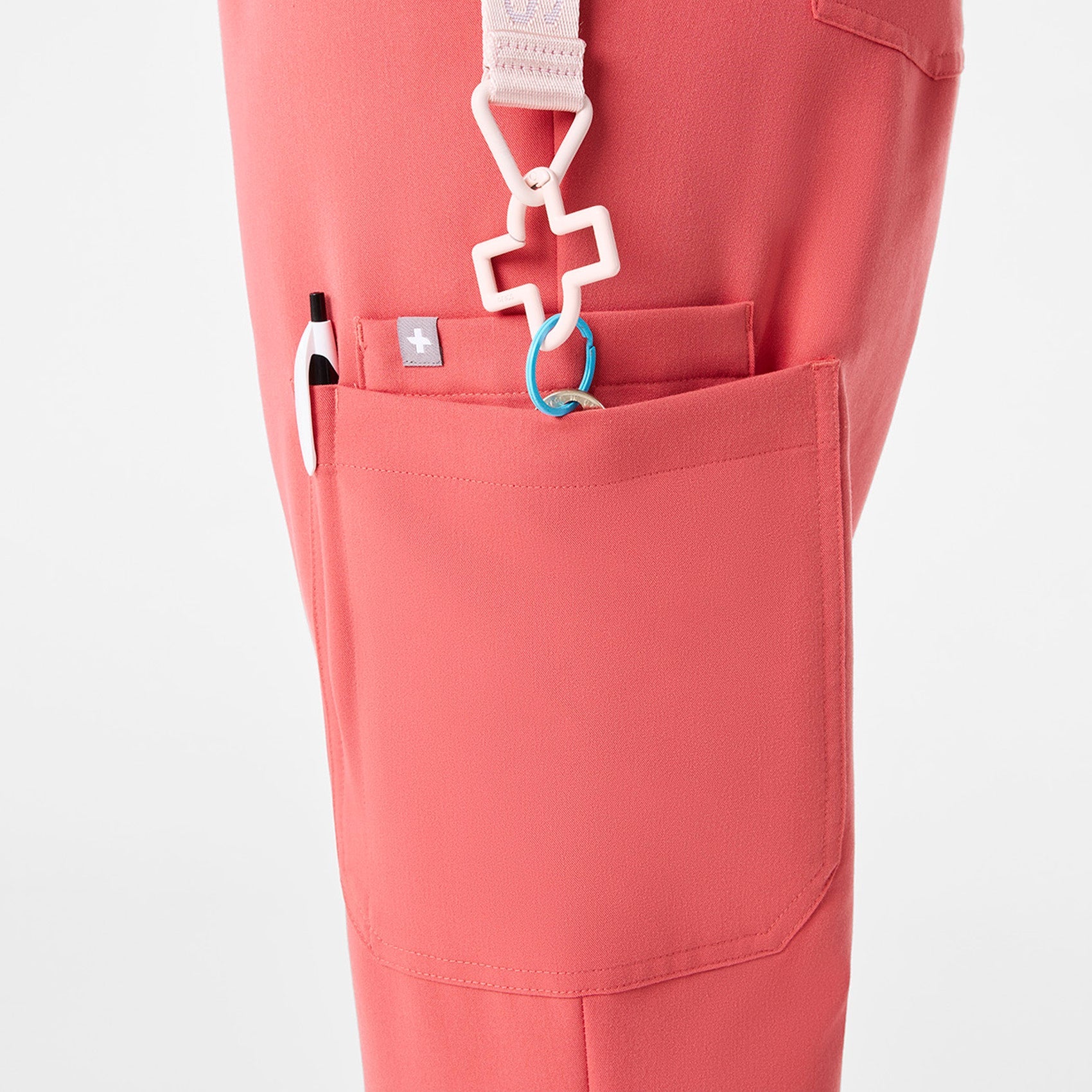 Dowa High-Rise Straight-Leg Scrub Pant - Pulmonary Pink