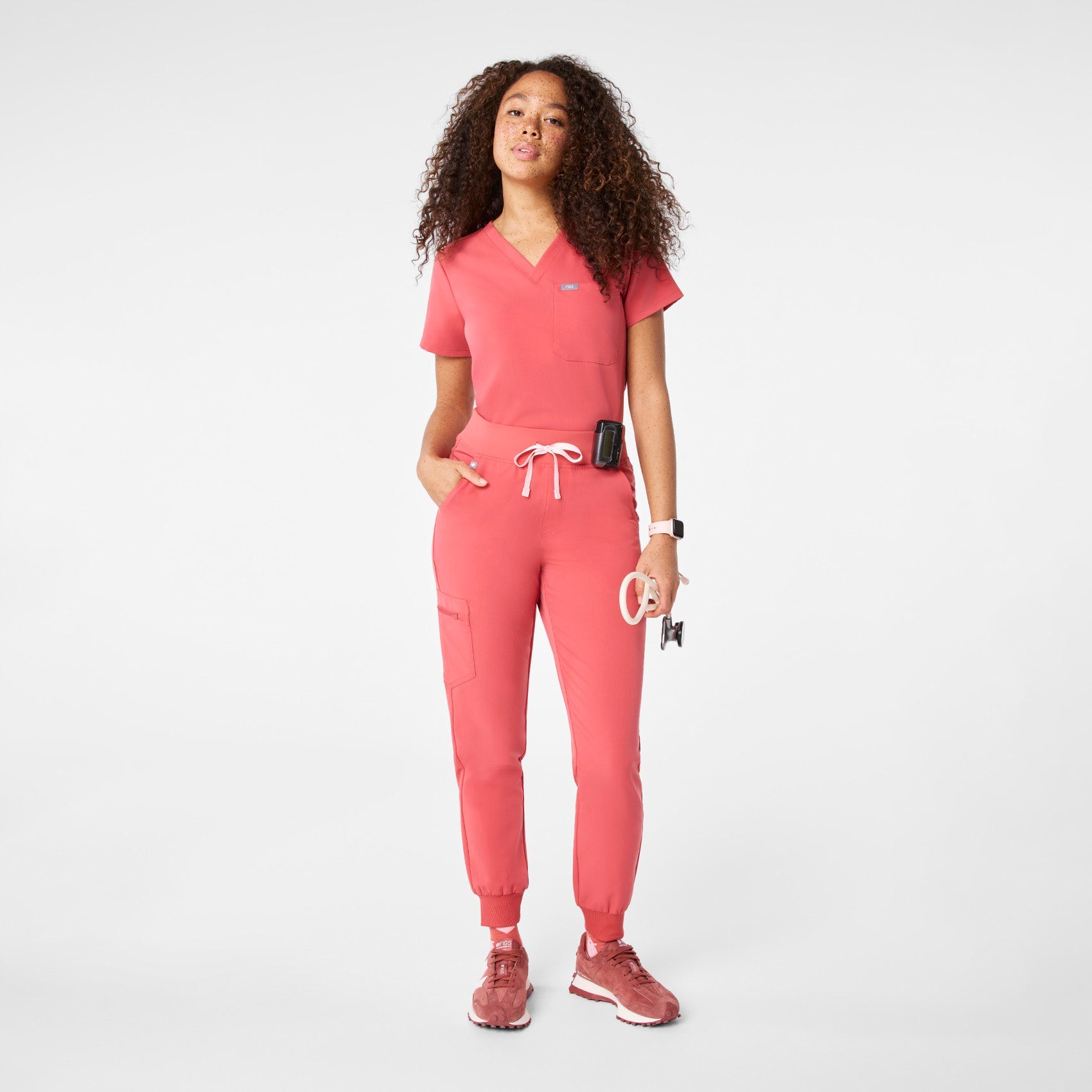 Zamora High-Rise Jogger Scrub Pant™ - Pulmonary Pink