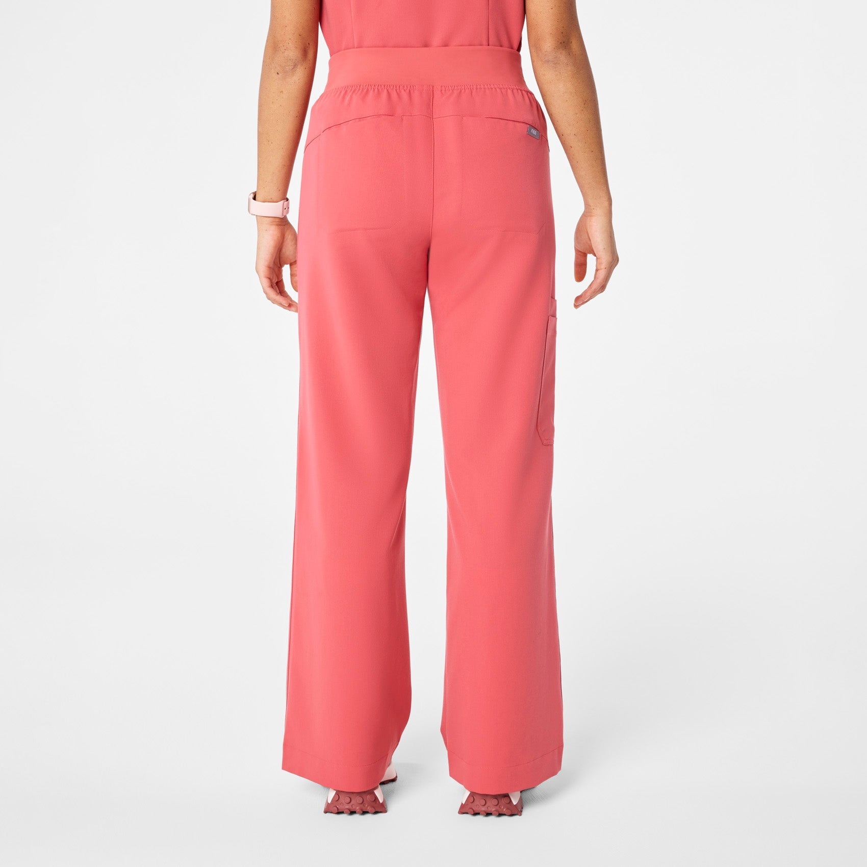Isabel High-Rise Wide-Leg Scrub Pant - Pulmonary Pink