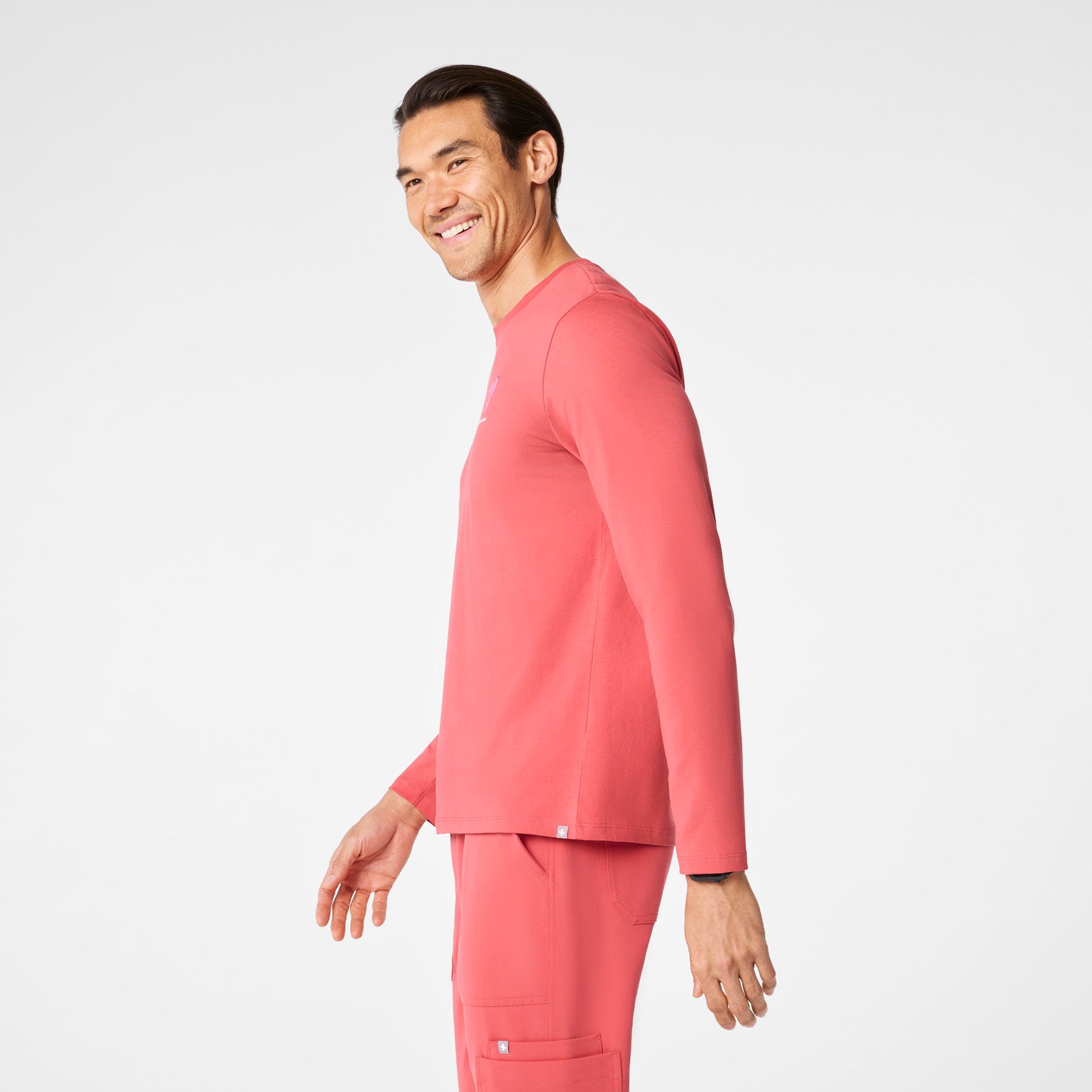 Love Is the Cure Long-Sleeve Underscrub - Pulmonary Pink