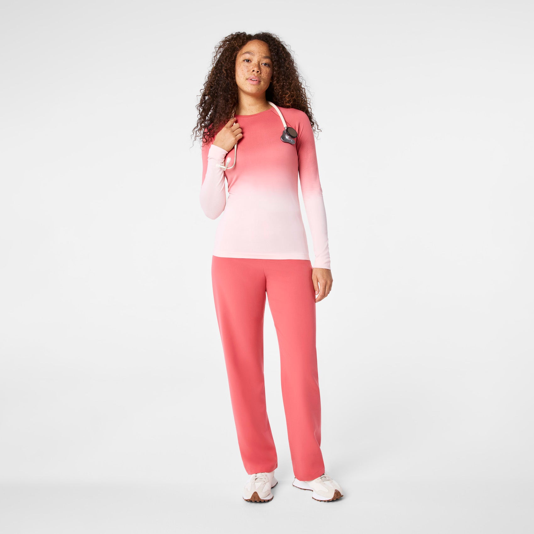 Salta Ombre Long-Sleeve Underscrub - Pulmonary Pink