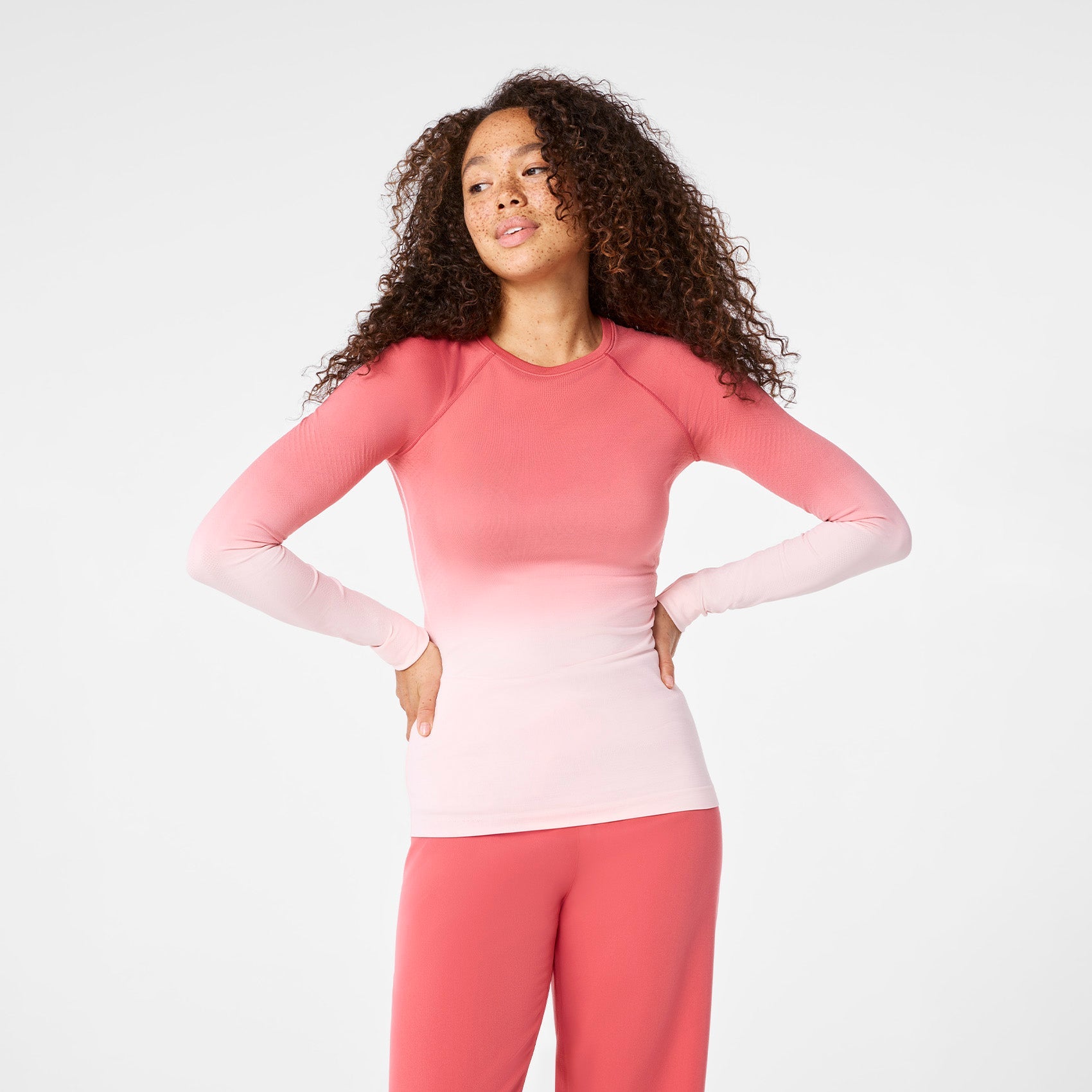 Salta Ombre Long-Sleeve Underscrub - Pulmonary Pink