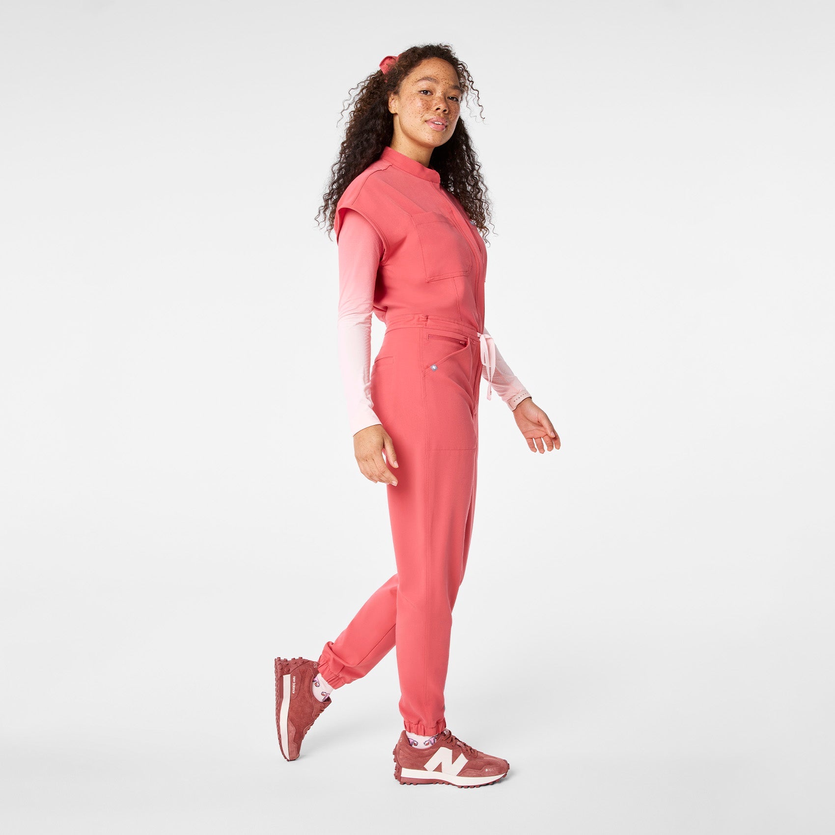 Rafaela Jogger ScrubJumpsuit™ - Pulmonary Pink