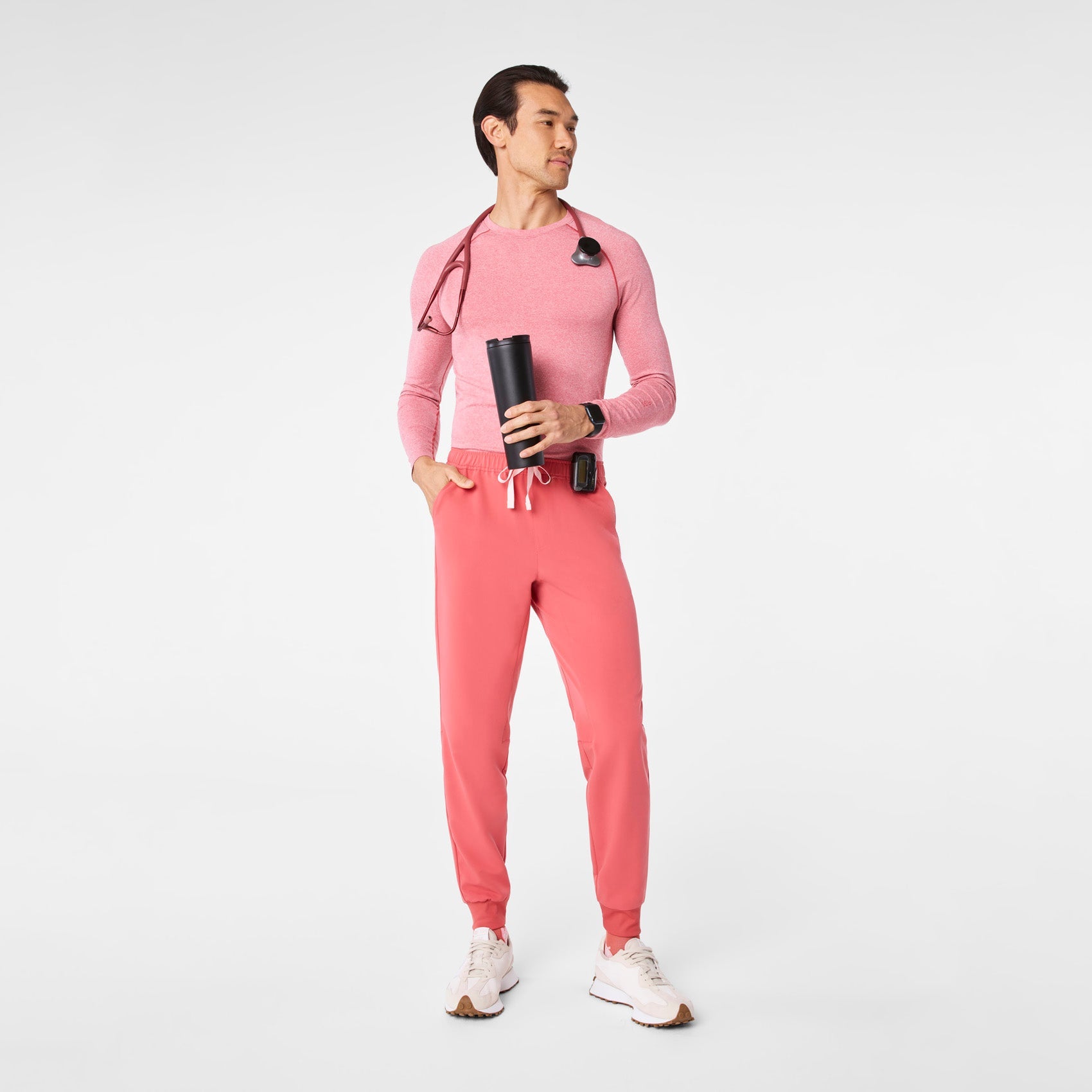 Makato Seamless Long-Sleeve Underscrub - Pulmonary Pink
