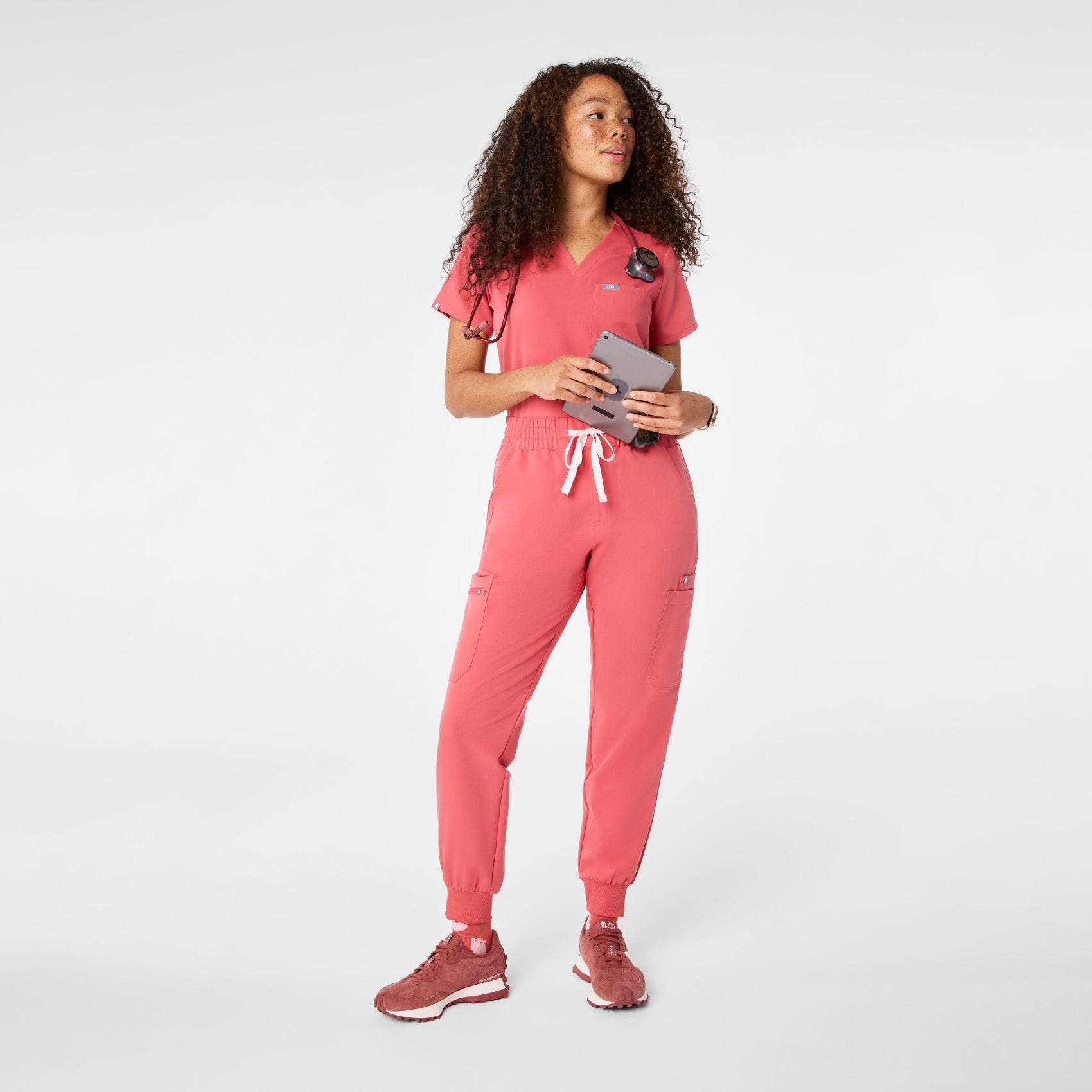 Uman Jogger Scrub Pant - Pulmonary Pink
