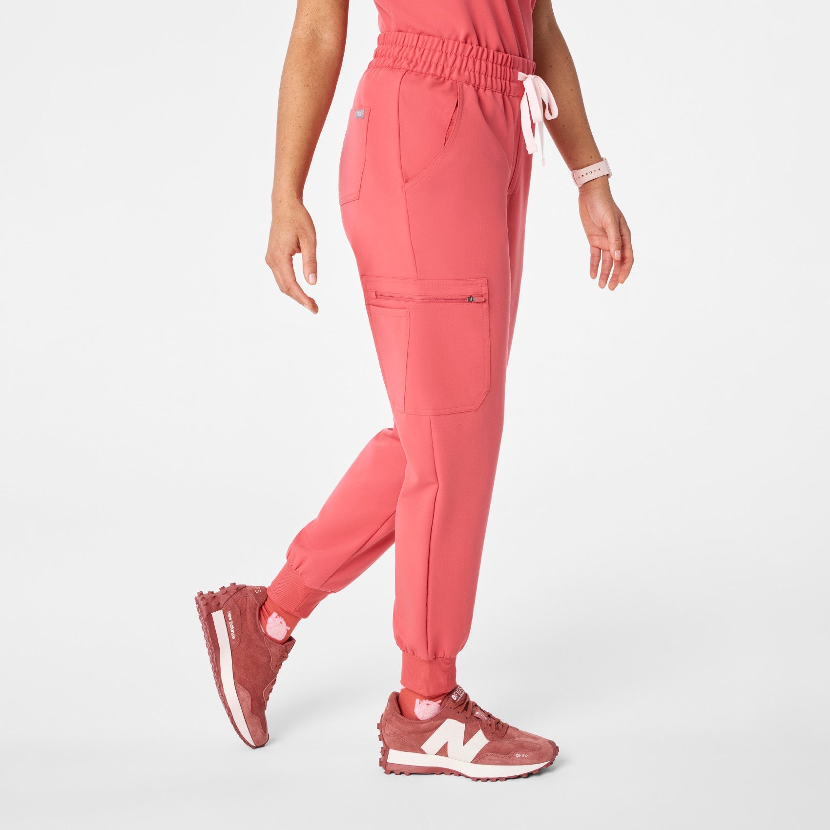 Uman Jogger Scrub Pant - Pulmonary Pink