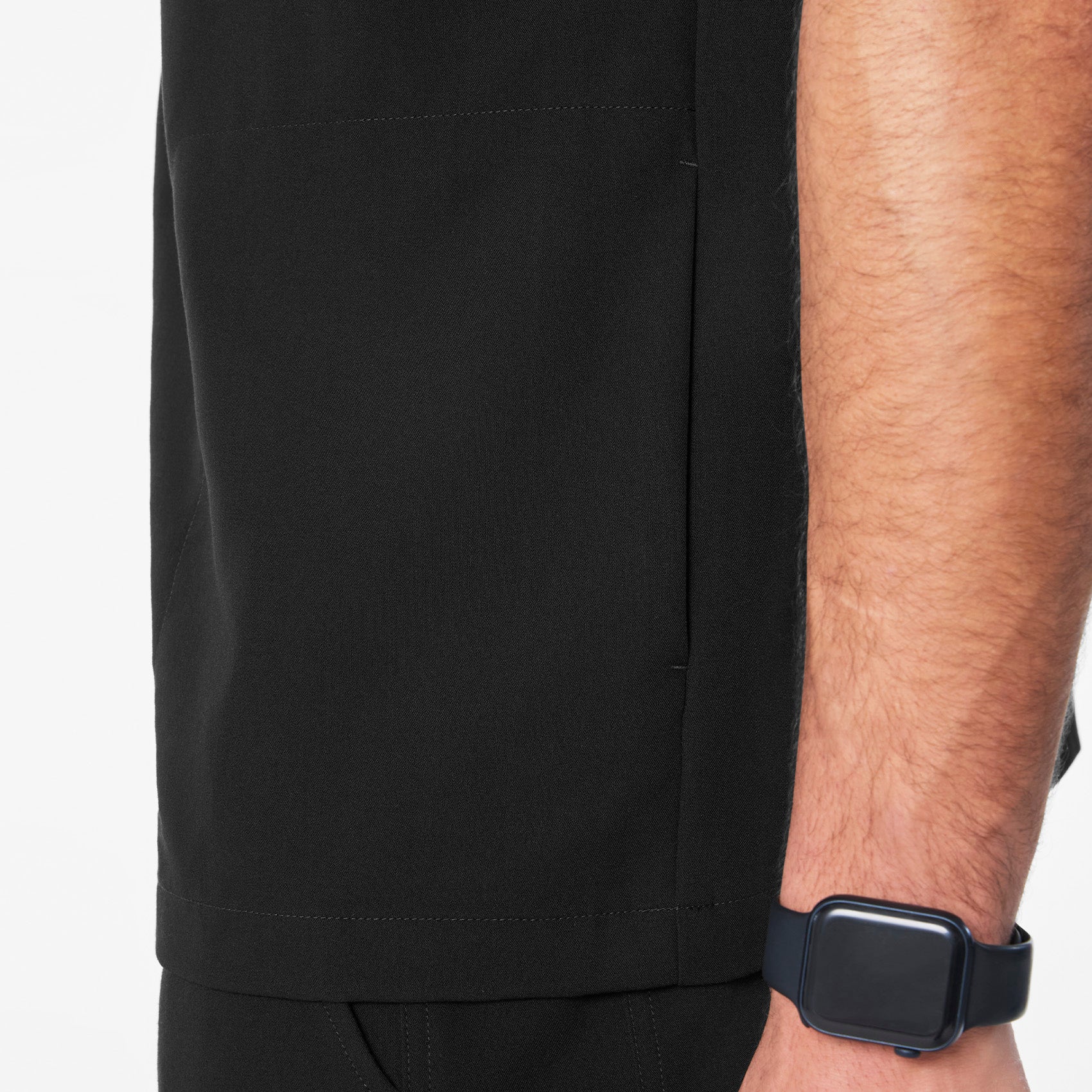 Eugene Polo Scrub Top - Black