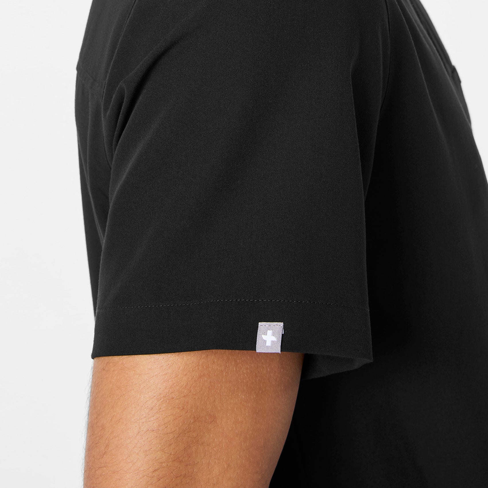 Jasper Polo Scrub Top - Black