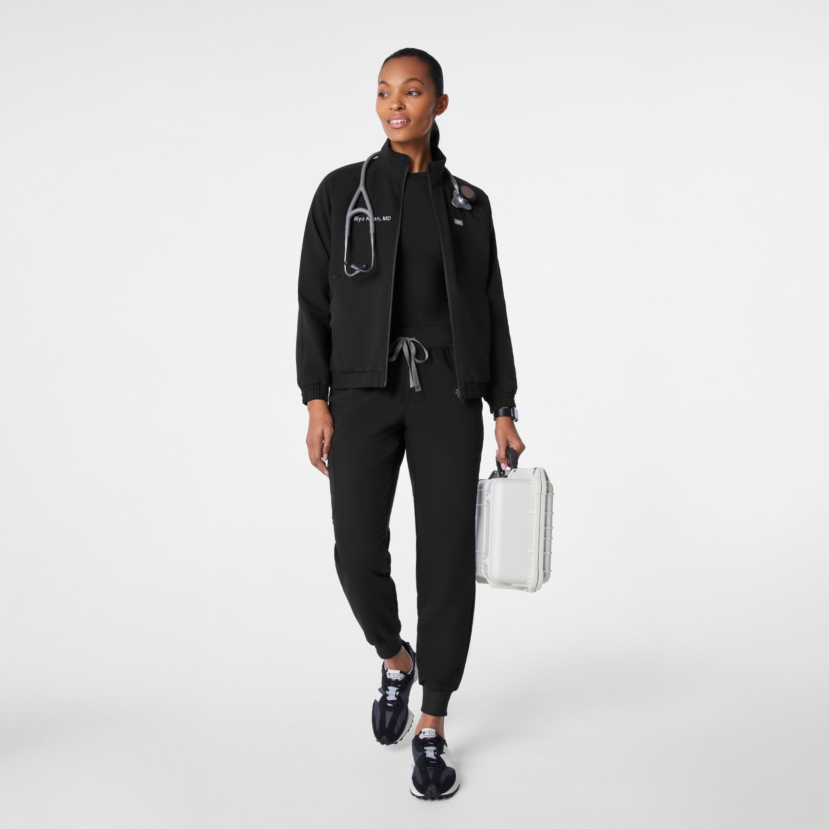 Sydney Scrub Jacket - Black