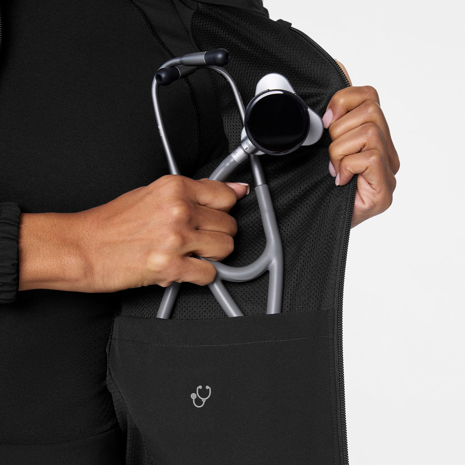 Sydney Scrub Jacket - Black