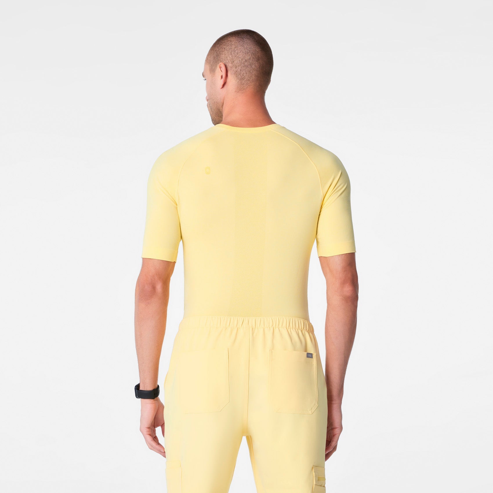 Makato Seamless Short-Sleeve Underscrub - Butter Yellow