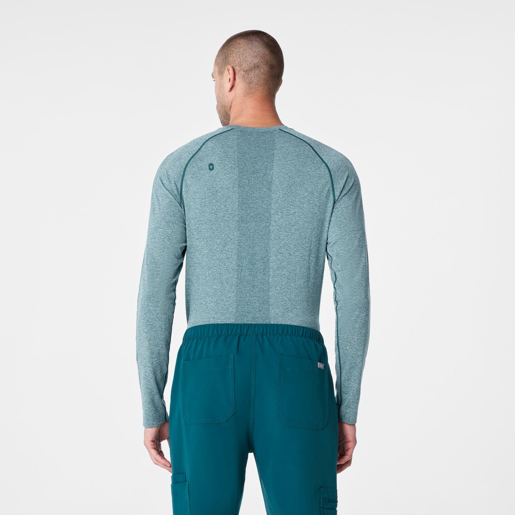 Makato Seamless Long-Sleeve Underscrub - Caribbean Blue