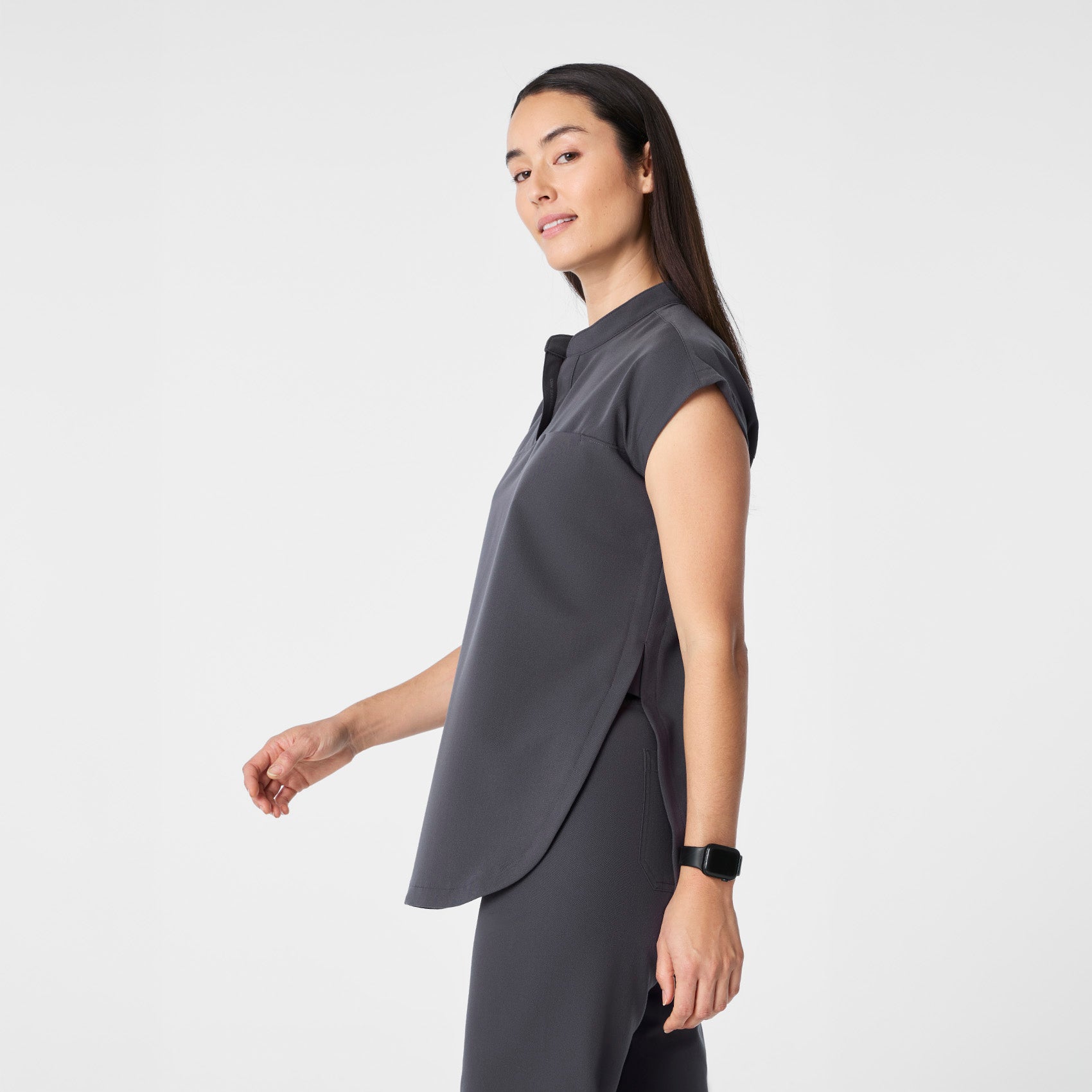 Rafaela Tunic Scrub Top™ - Charcoal
