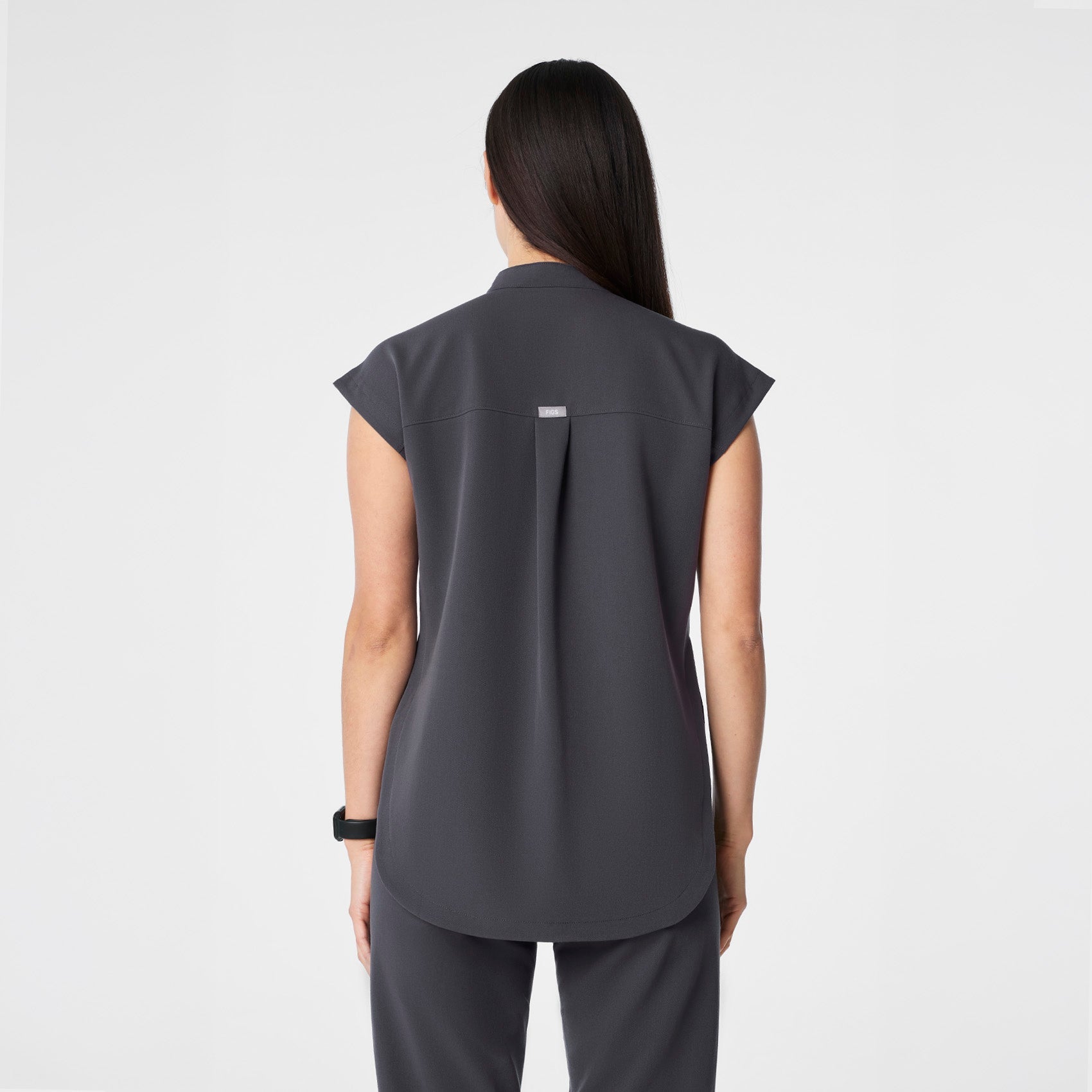 Rafaela Tunic Scrub Top™ - Charcoal