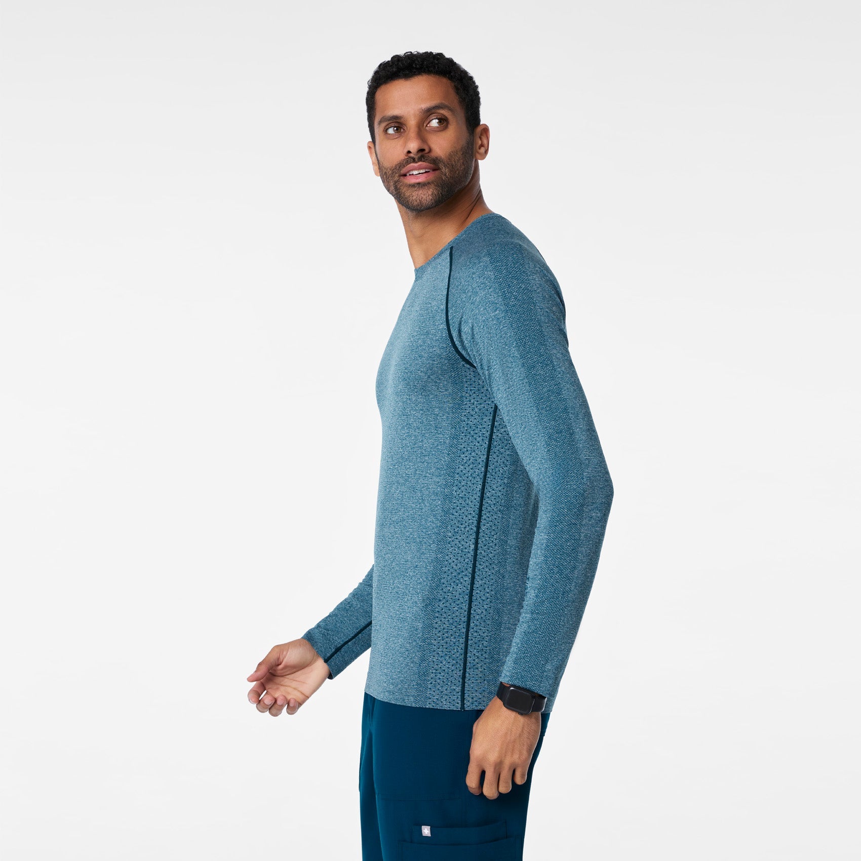 Makato Seamless Long-Sleeve Underscrub - Deep Reef
