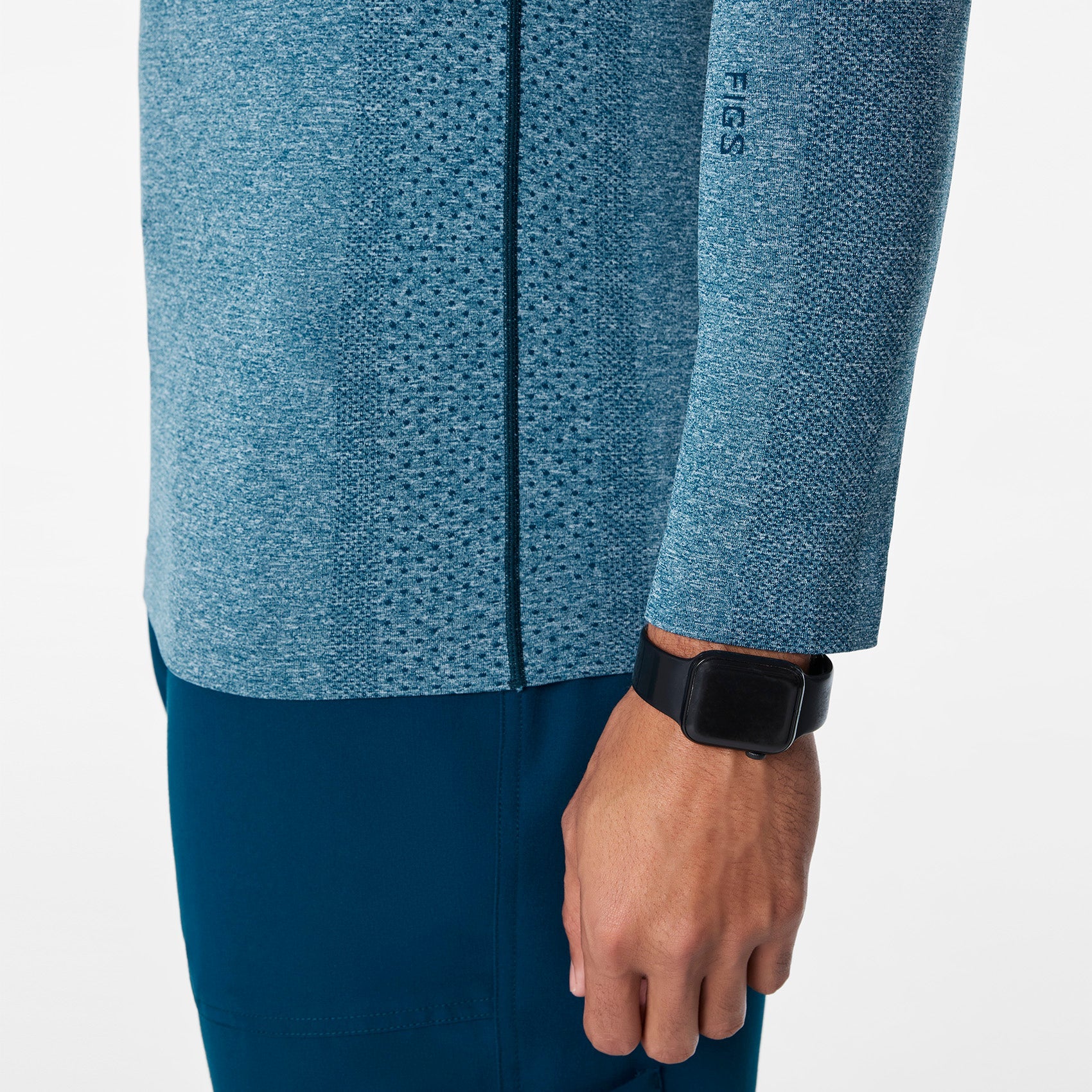 Makato Seamless Long-Sleeve Underscrub - Deep Reef