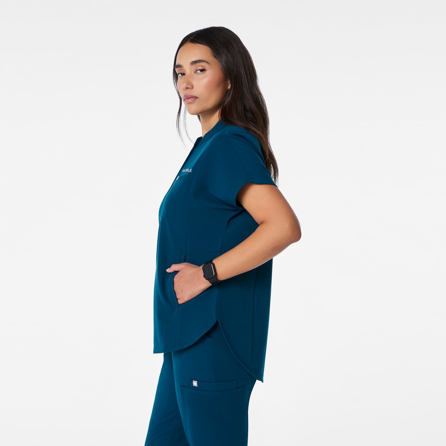 Montex Relaxed Scrub Top - Deep Reef