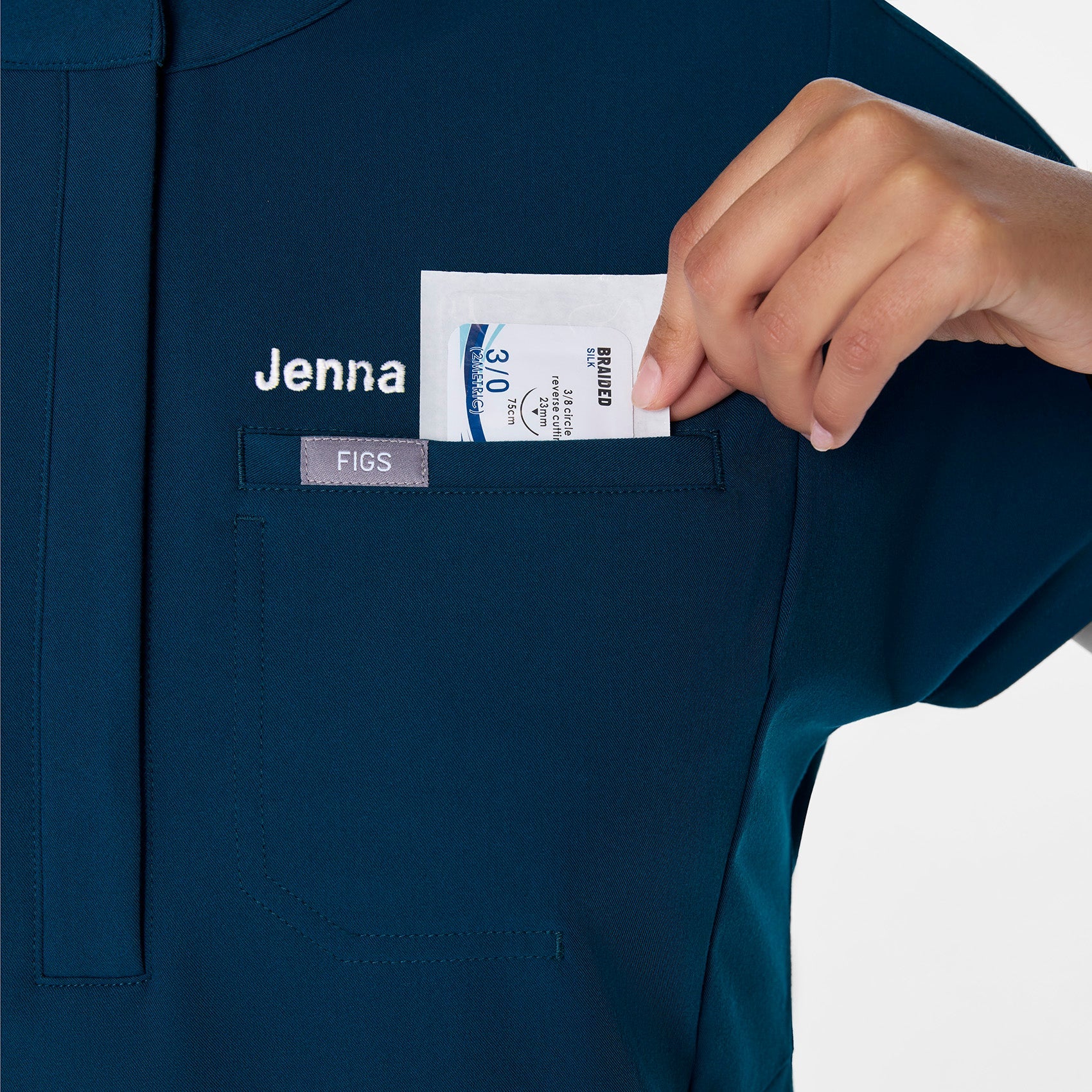 Montex Relaxed Scrub Top - Deep Reef
