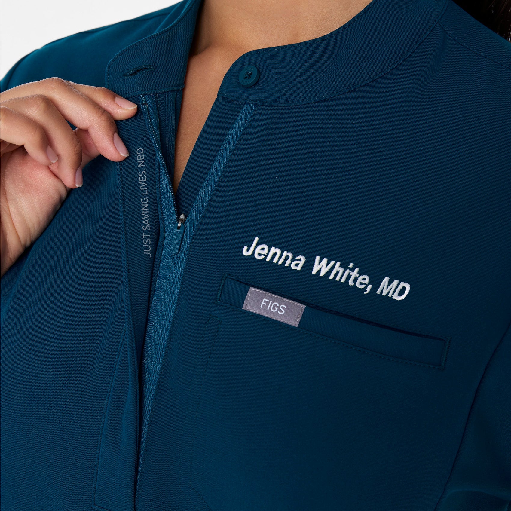 Montex Relaxed Scrub Top - Deep Reef